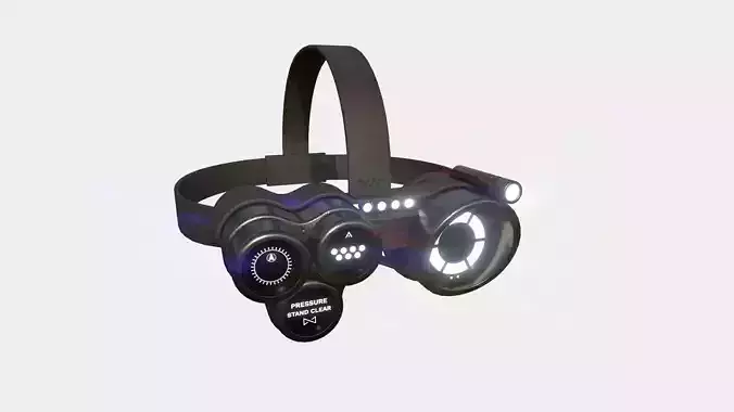 SciFi Glasses J04 Brown - Character Design Fashion Low-poly 3D model