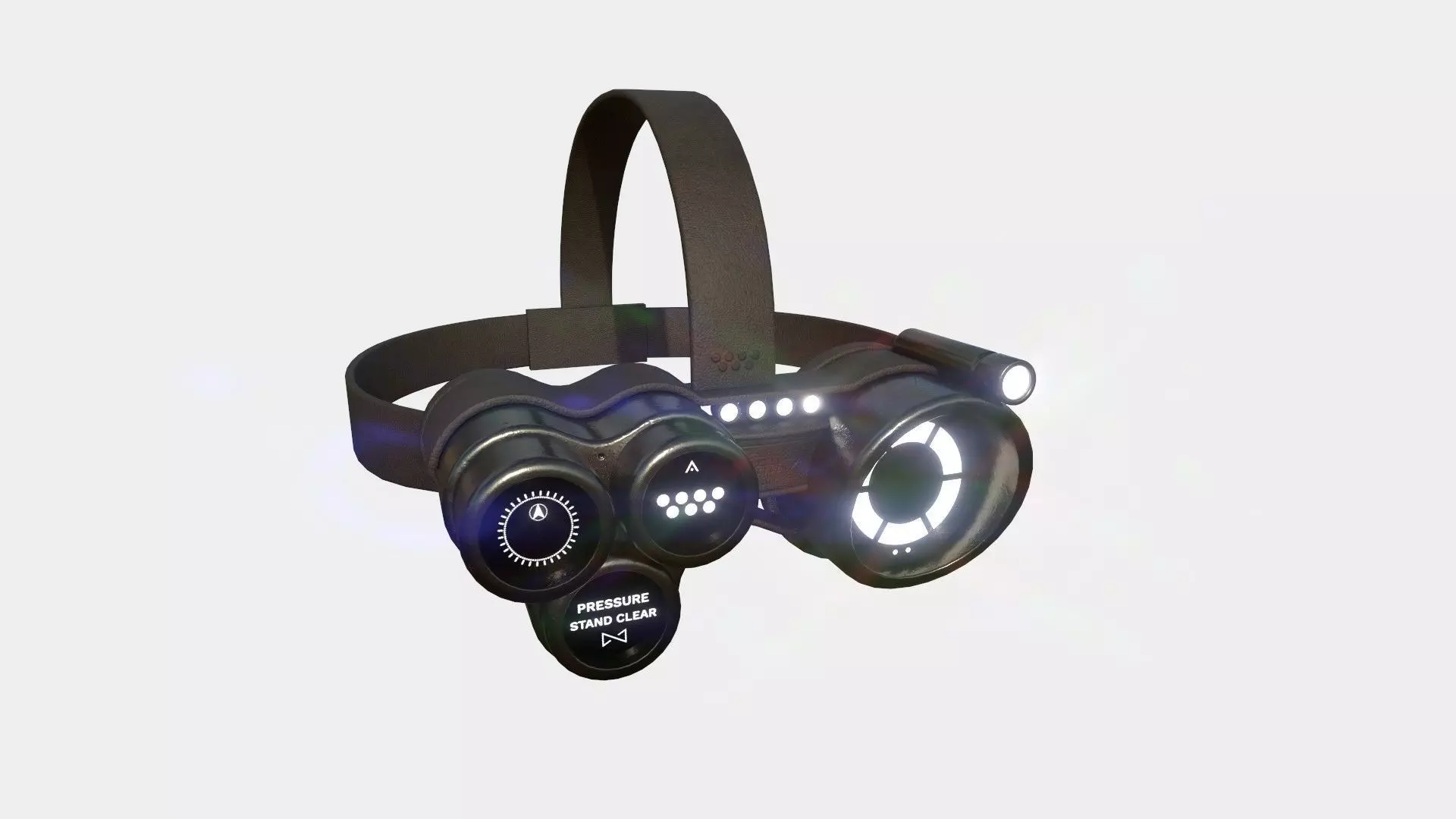 SciFi Glasses J04 Brown - Character Design Fashion Low-poly 3D model_0