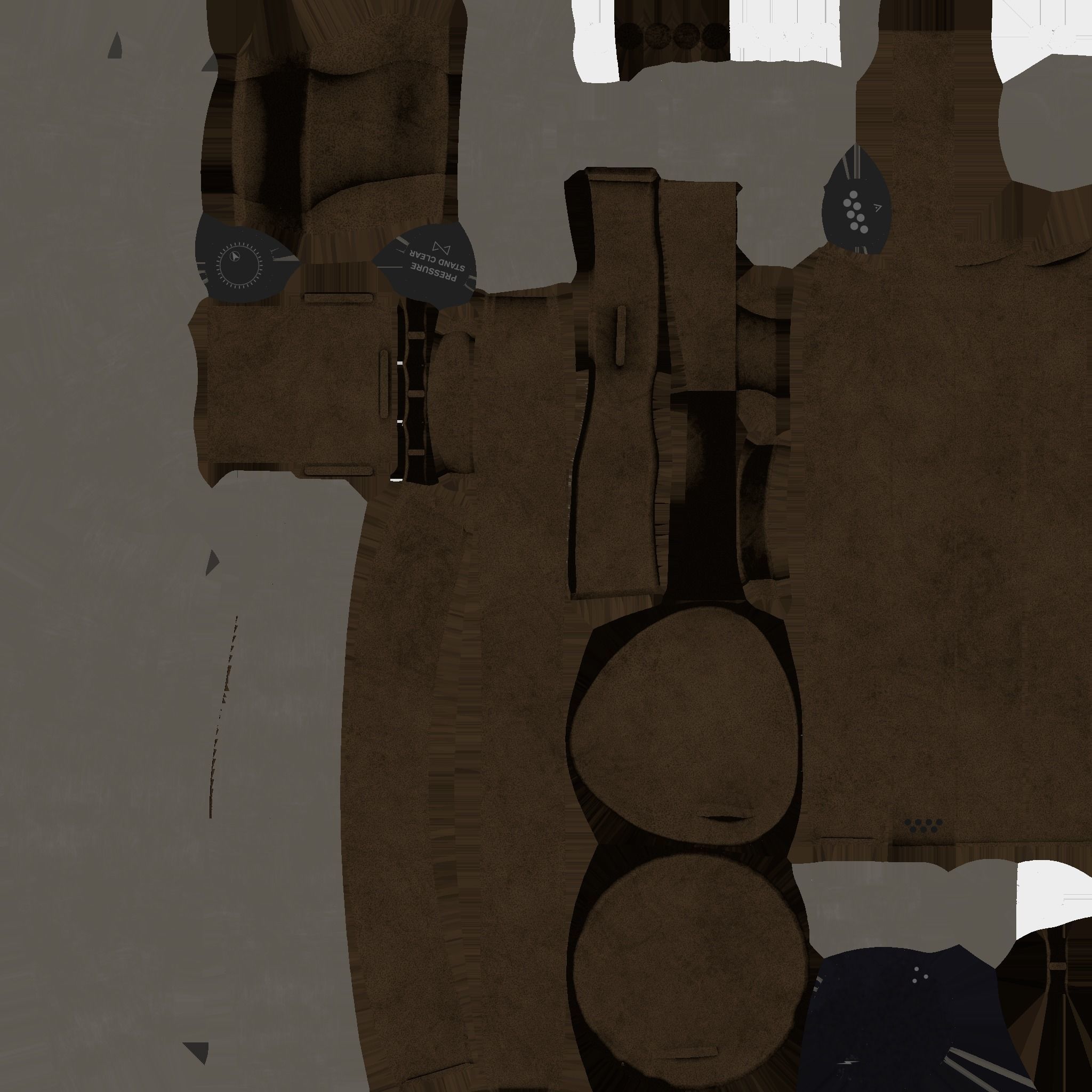 SciFi Glasses J04 Brown - Character Design Fashion Low-poly 3D model_19