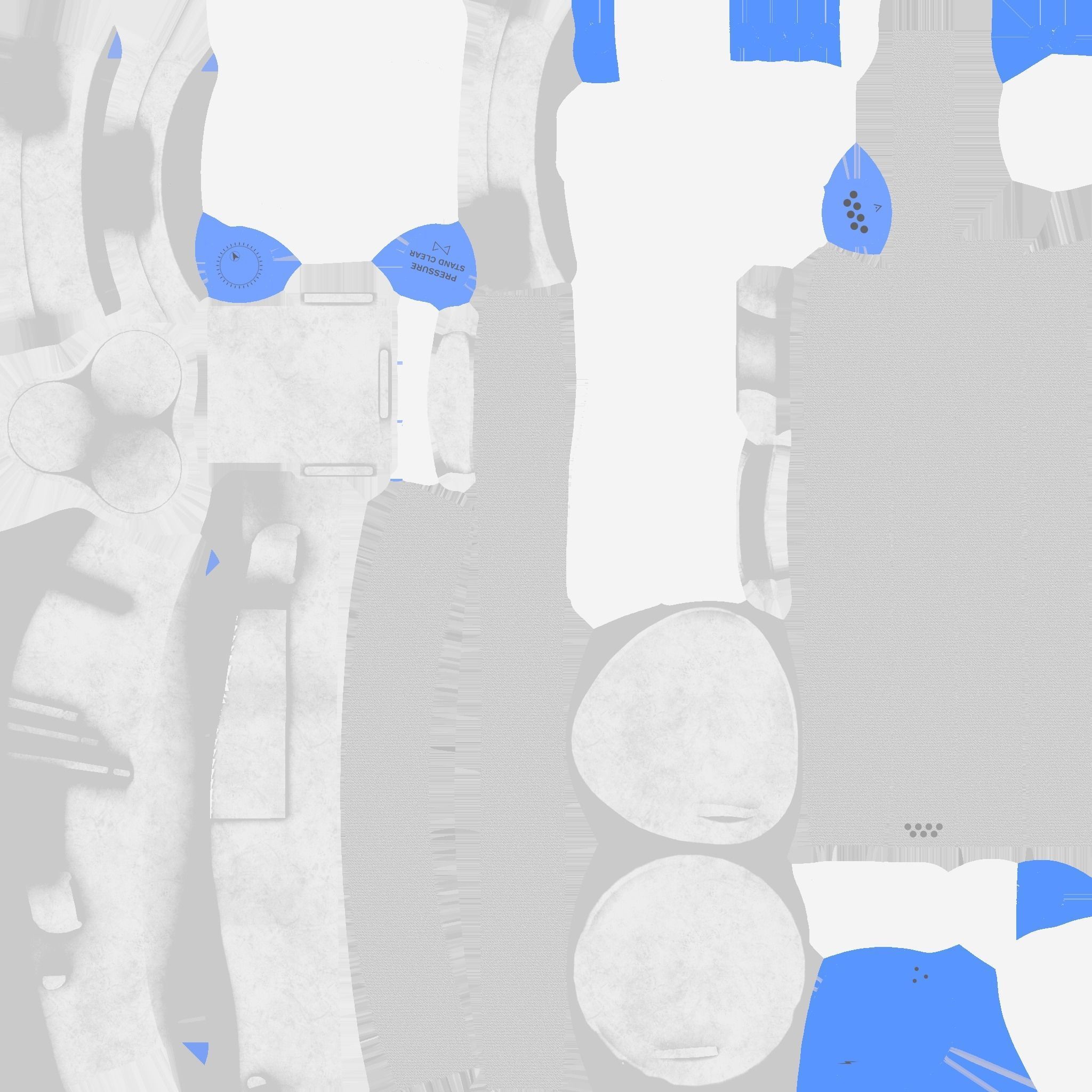 SciFi Glasses J05 White Blue - Character Design Fashion Low-poly 3D model_19