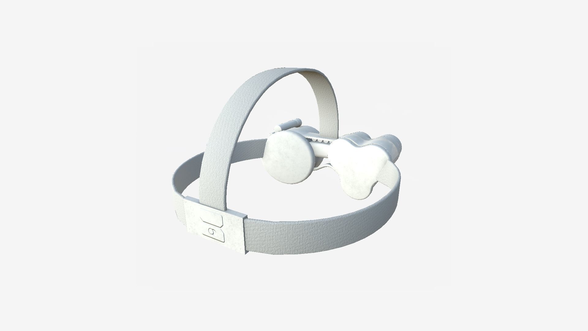 SciFi Glasses J05 White Blue - Character Design Fashion Low-poly 3D model_3