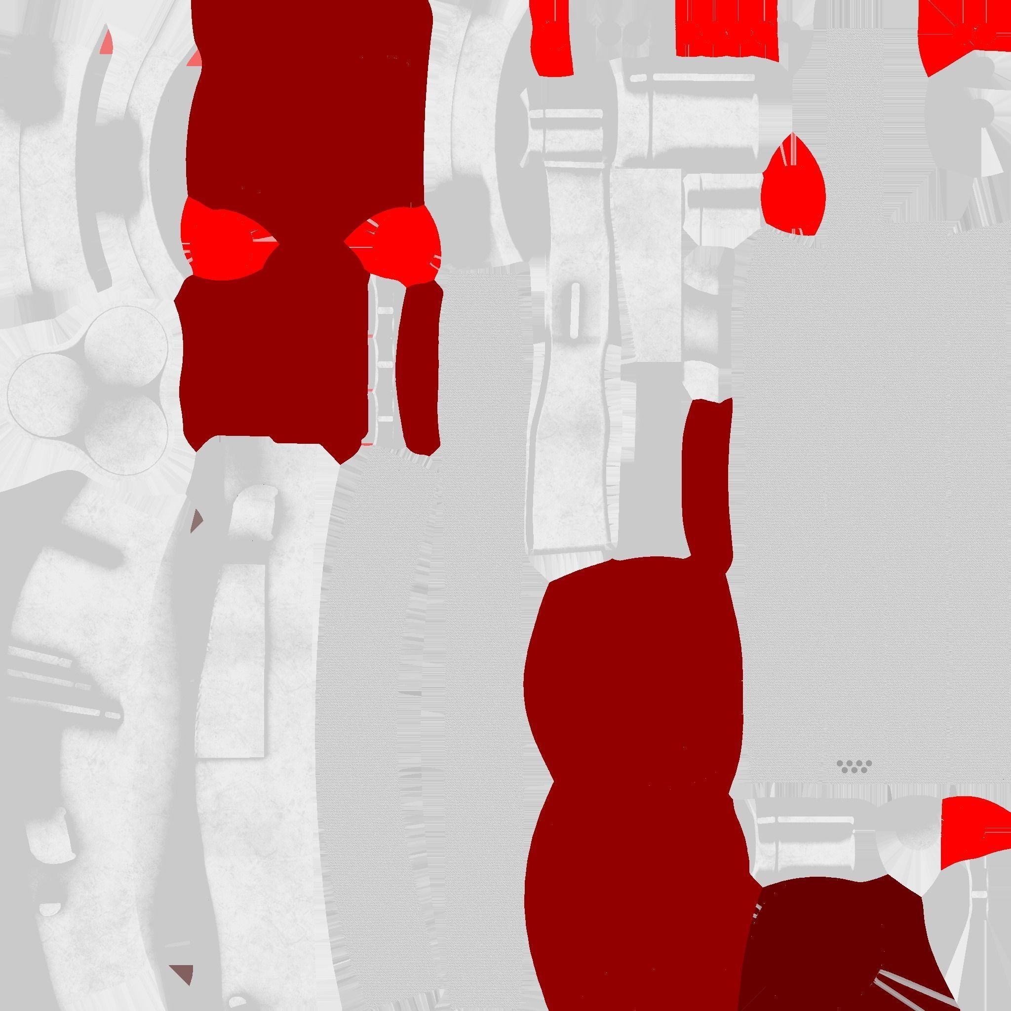 SciFi Glasses J06 White Red - Character Design Fashion Low-poly 3D model_19