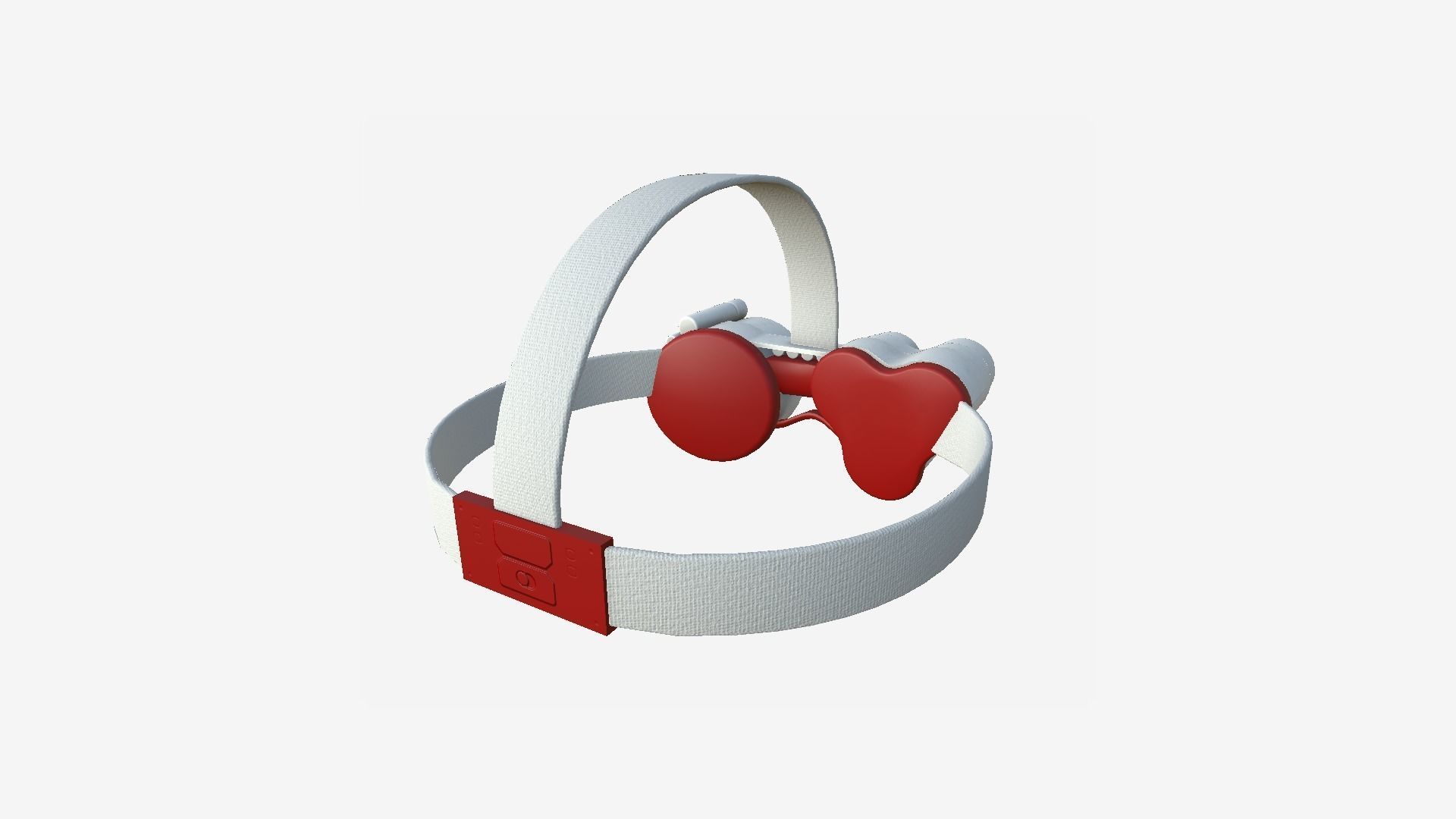 SciFi Glasses J06 White Red - Character Design Fashion Low-poly 3D model_3