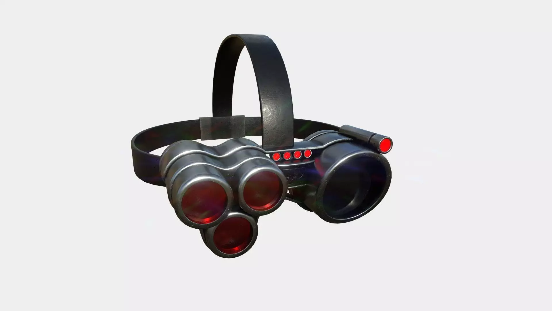 SciFi Glasses J07 Steel - Character Design Fashion Low-poly 3D model_0