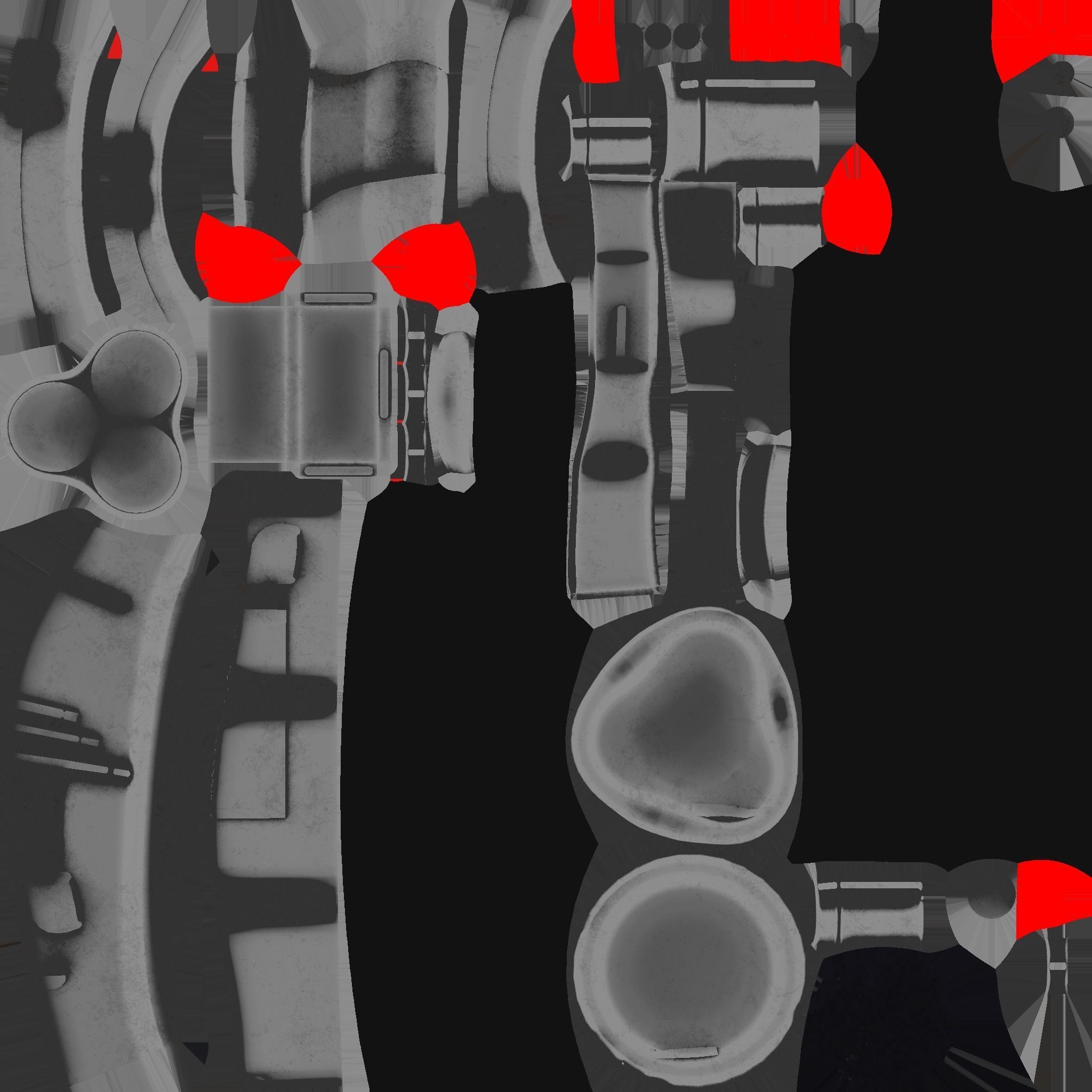 SciFi Glasses J07 Steel - Character Design Fashion Low-poly 3D model_19