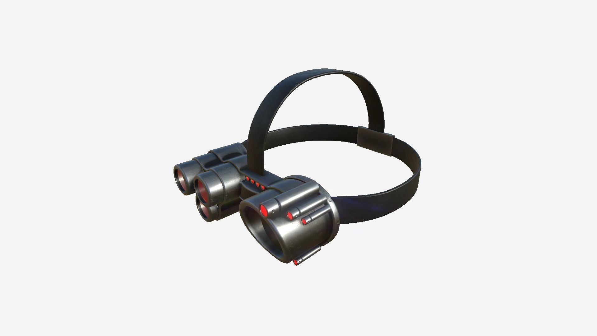 SciFi Glasses J07 Steel - Character Design Fashion Low-poly 3D model_2