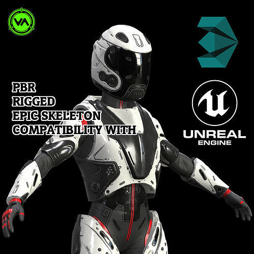 Ratnik R100 Female Low-poly 3D model