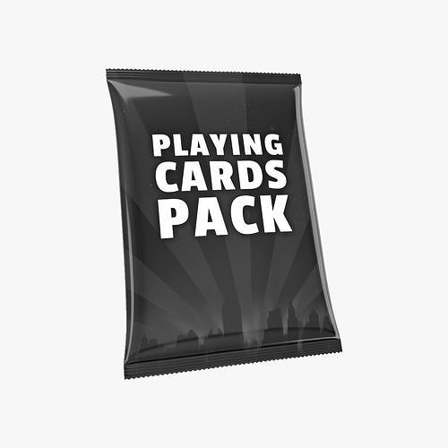 Playing Cards Booster Pack 3D model v02 3D model
