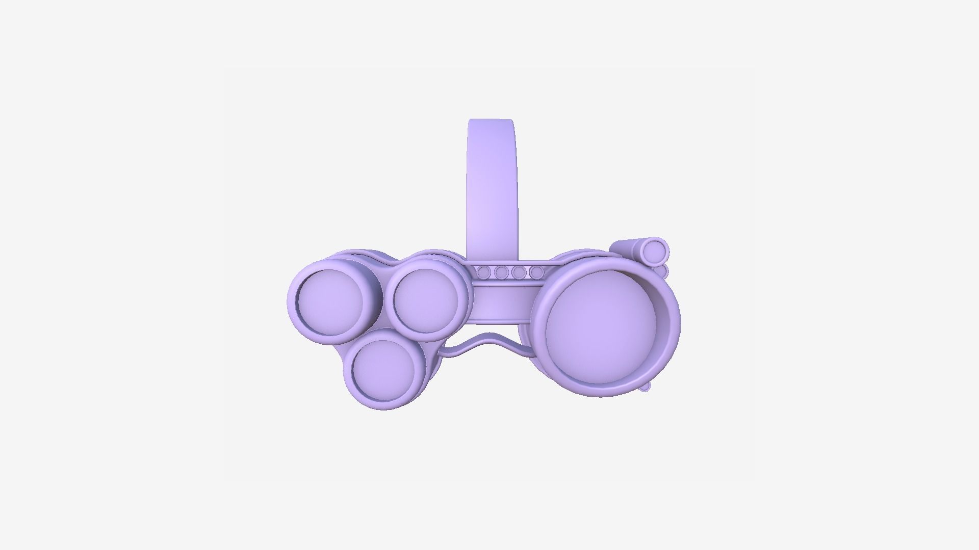 SciFi Glasses J08 Gold - Character Design Fashion Low-poly 3D model_8