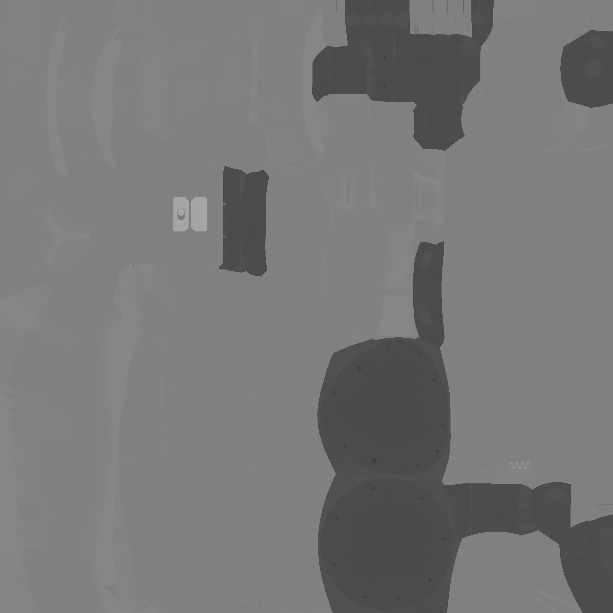 SciFi Glasses J08 Gold - Character Design Fashion Low-poly 3D model_21