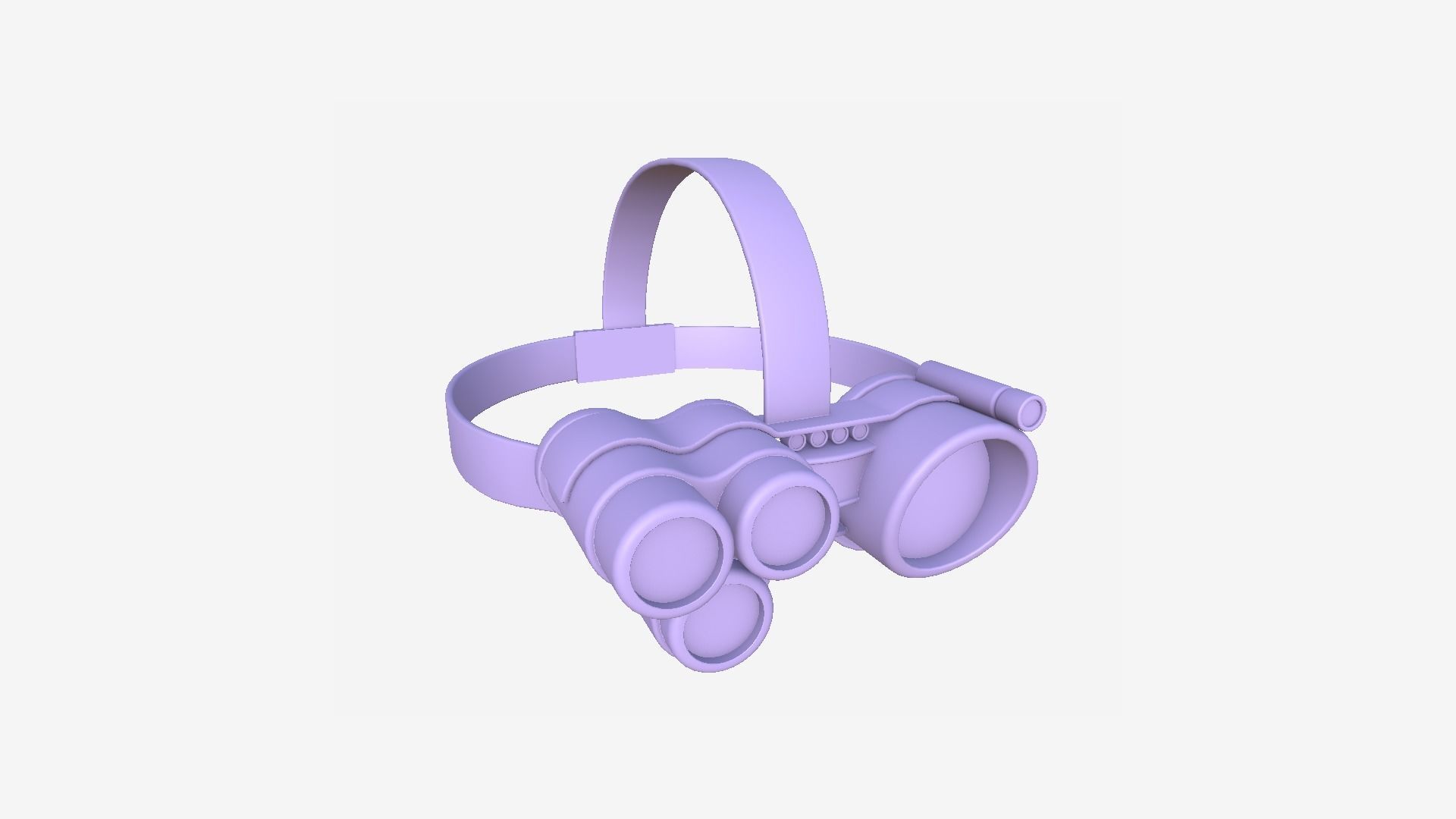 SciFi Glasses J08 Gold - Character Design Fashion Low-poly 3D model_7