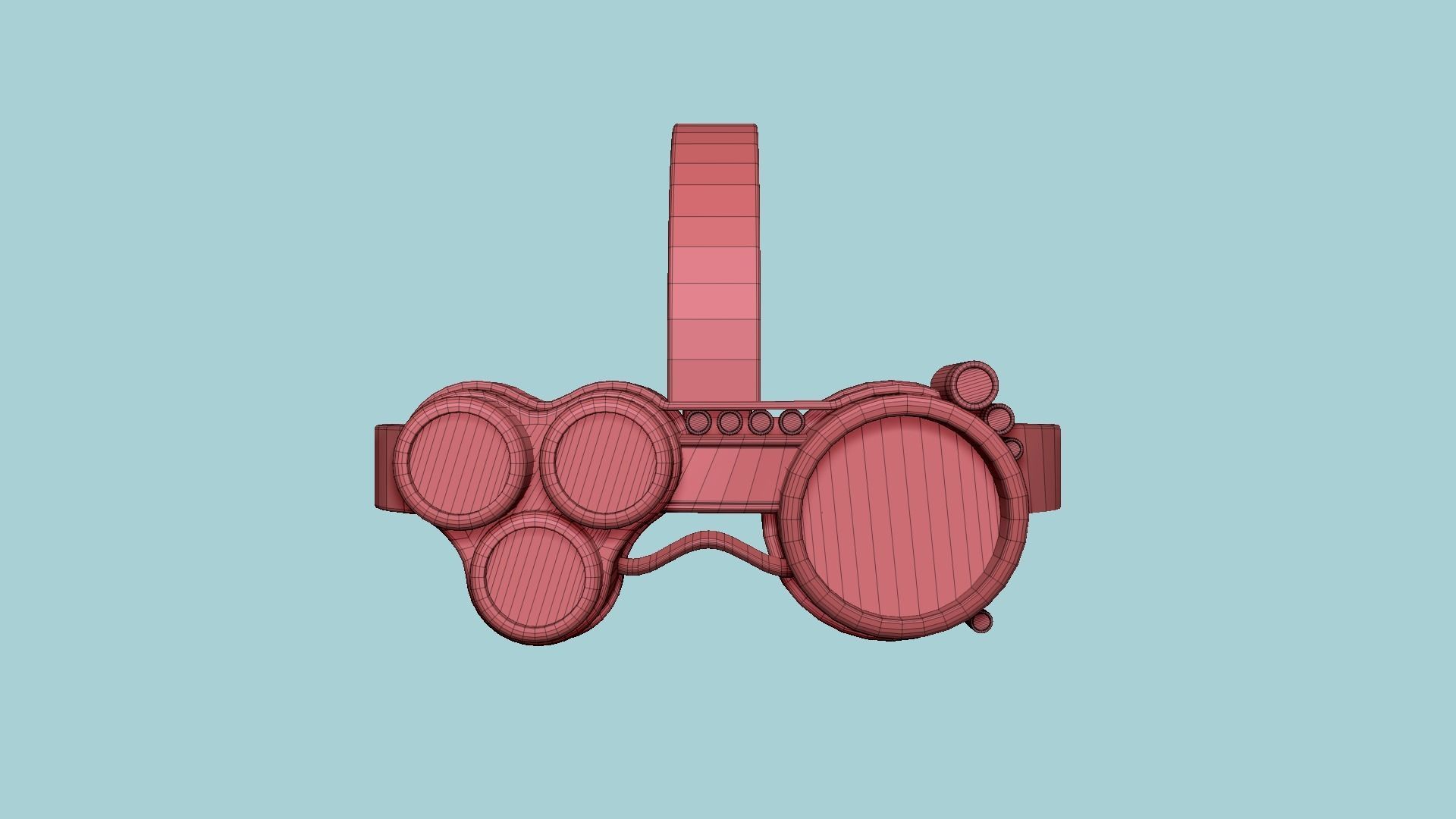 SciFi Glasses J09 Yellow - Character Design Fashion Low-poly 3D model_14