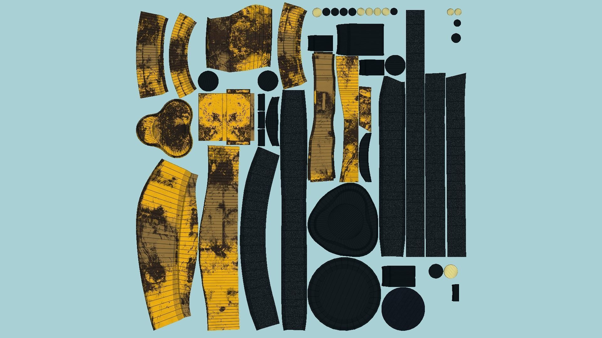 SciFi Glasses J09 Yellow - Character Design Fashion Low-poly 3D model_5