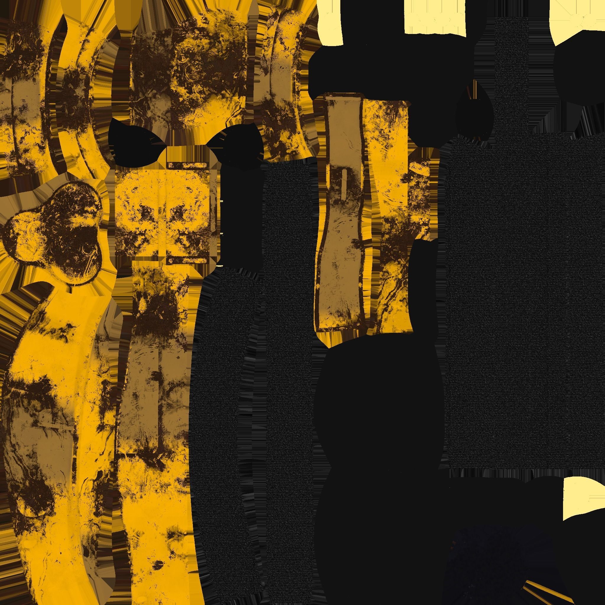 SciFi Glasses J09 Yellow - Character Design Fashion Low-poly 3D model_19