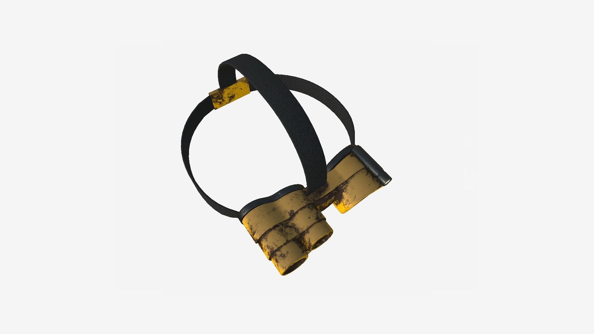 SciFi Glasses J09 Yellow - Character Design Fashion Low-poly 3D model_4