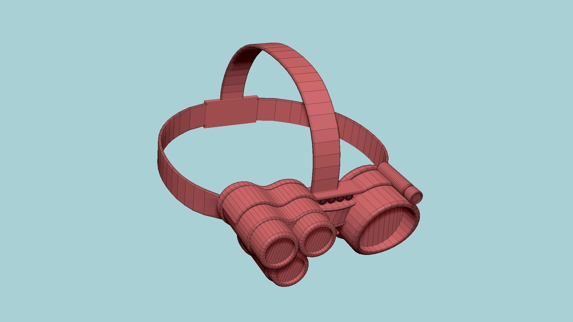 SciFi Glasses J09 Yellow - Character Design Fashion Low-poly 3D model_17