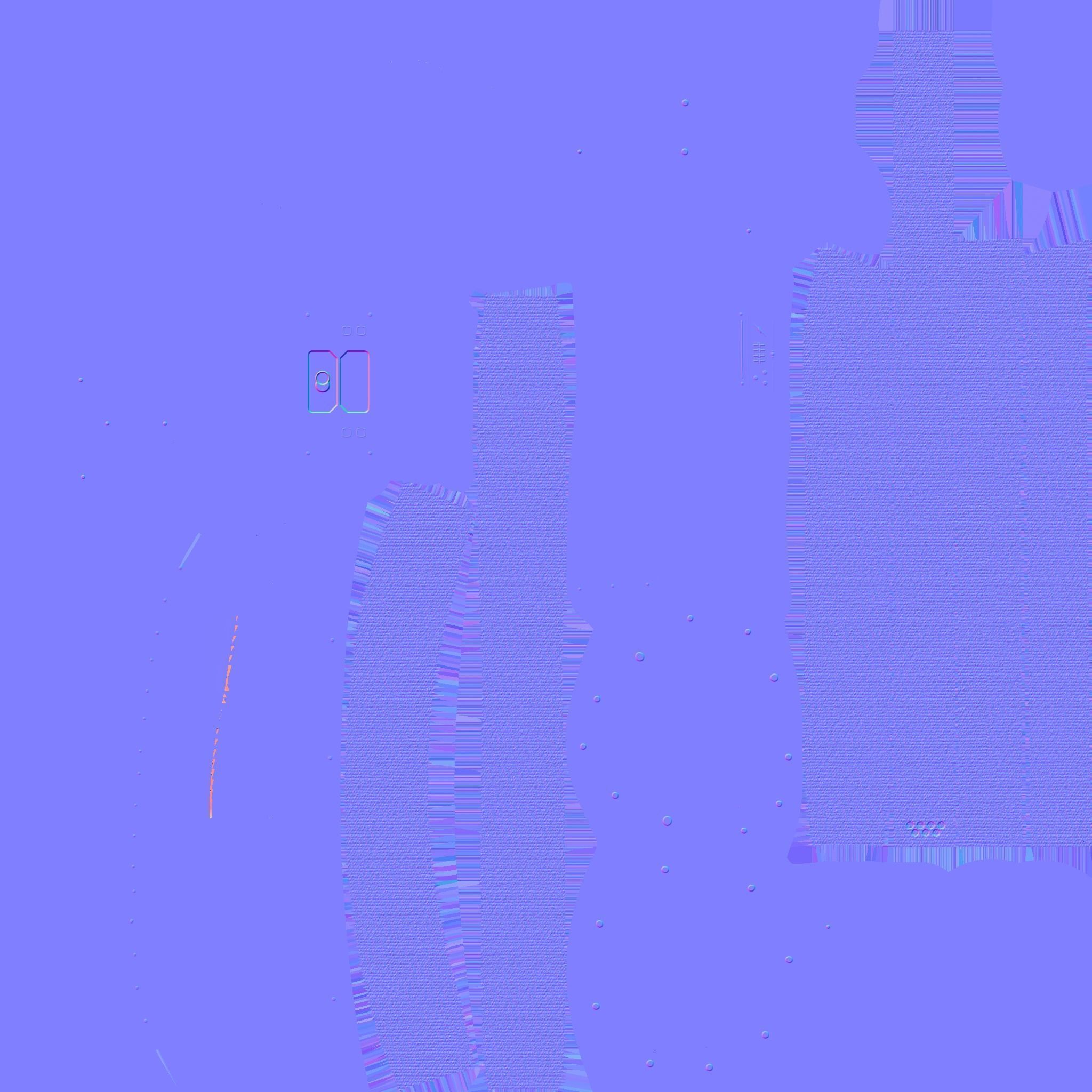 SciFi Glasses J10 Blue - Character Design Fashion Low-poly 3D model_23