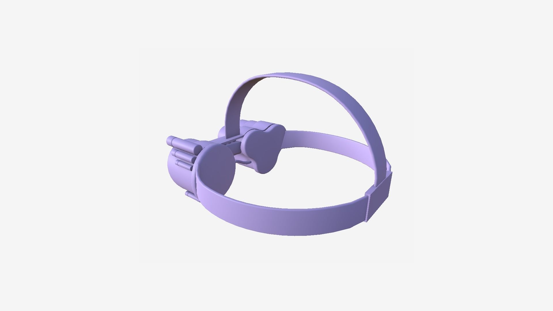 SciFi Glasses J10 Blue - Character Design Fashion Low-poly 3D model_10