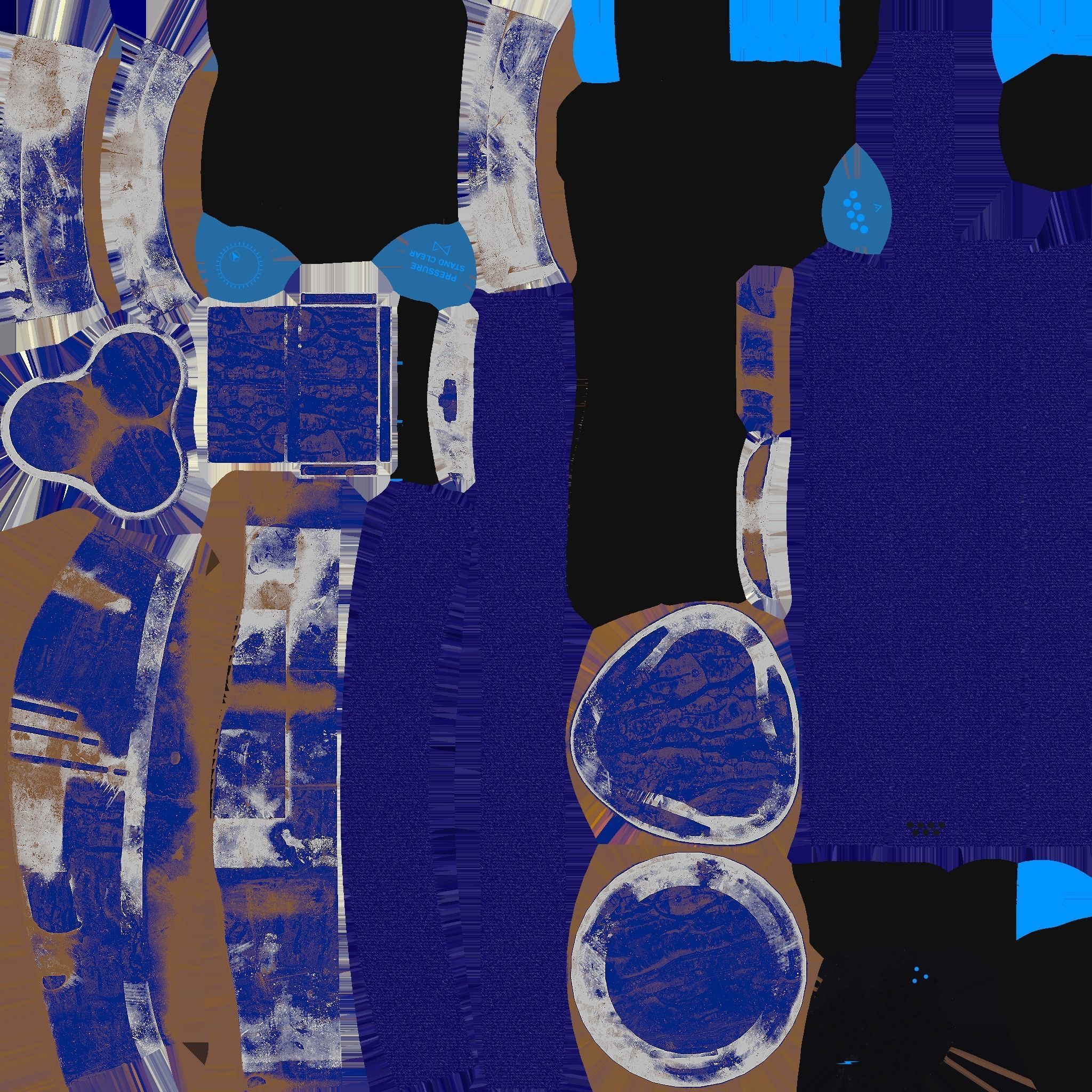 SciFi Glasses J10 Blue - Character Design Fashion Low-poly 3D model_19