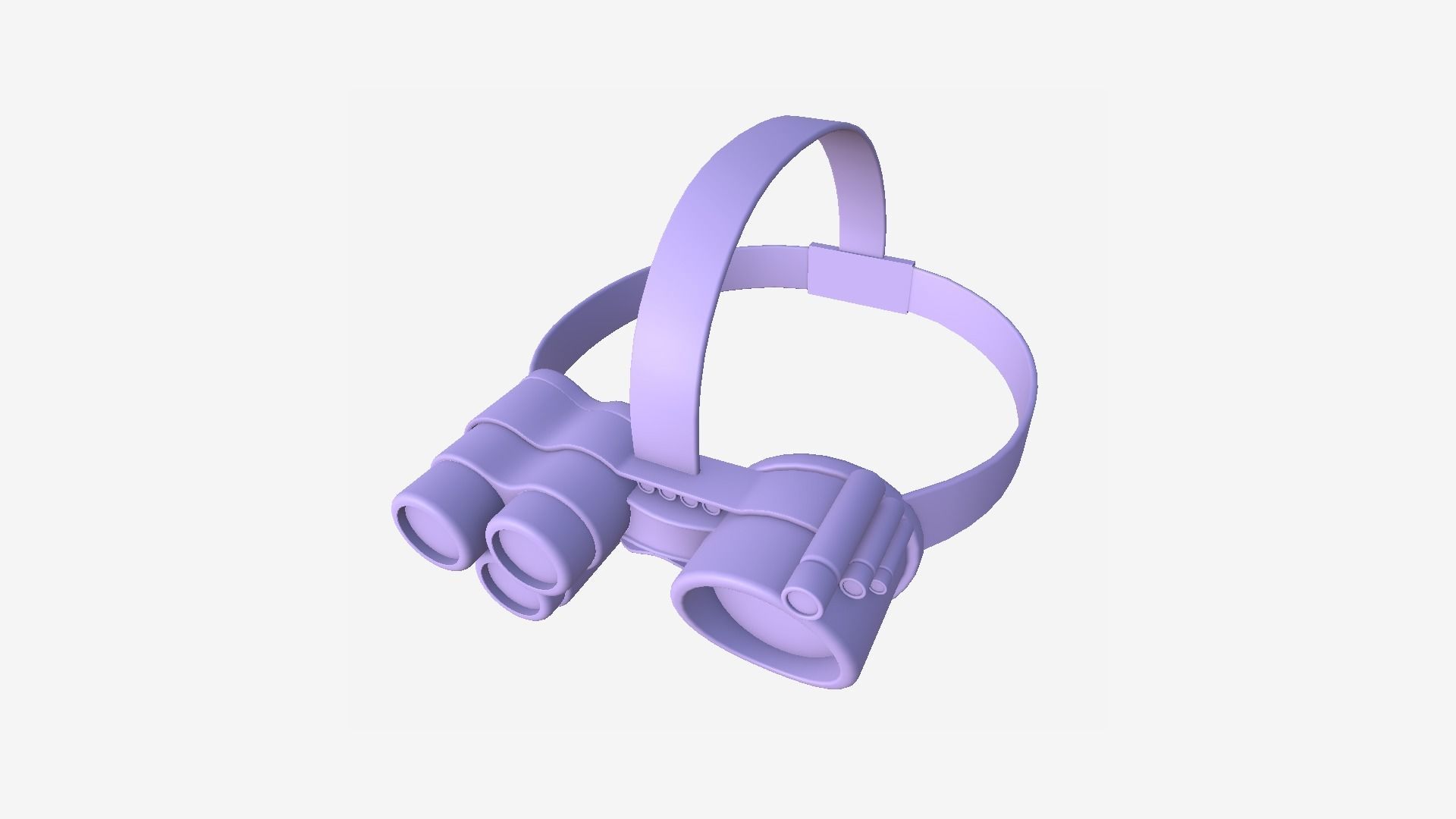 SciFi Glasses J10 Blue - Character Design Fashion Low-poly 3D model_9