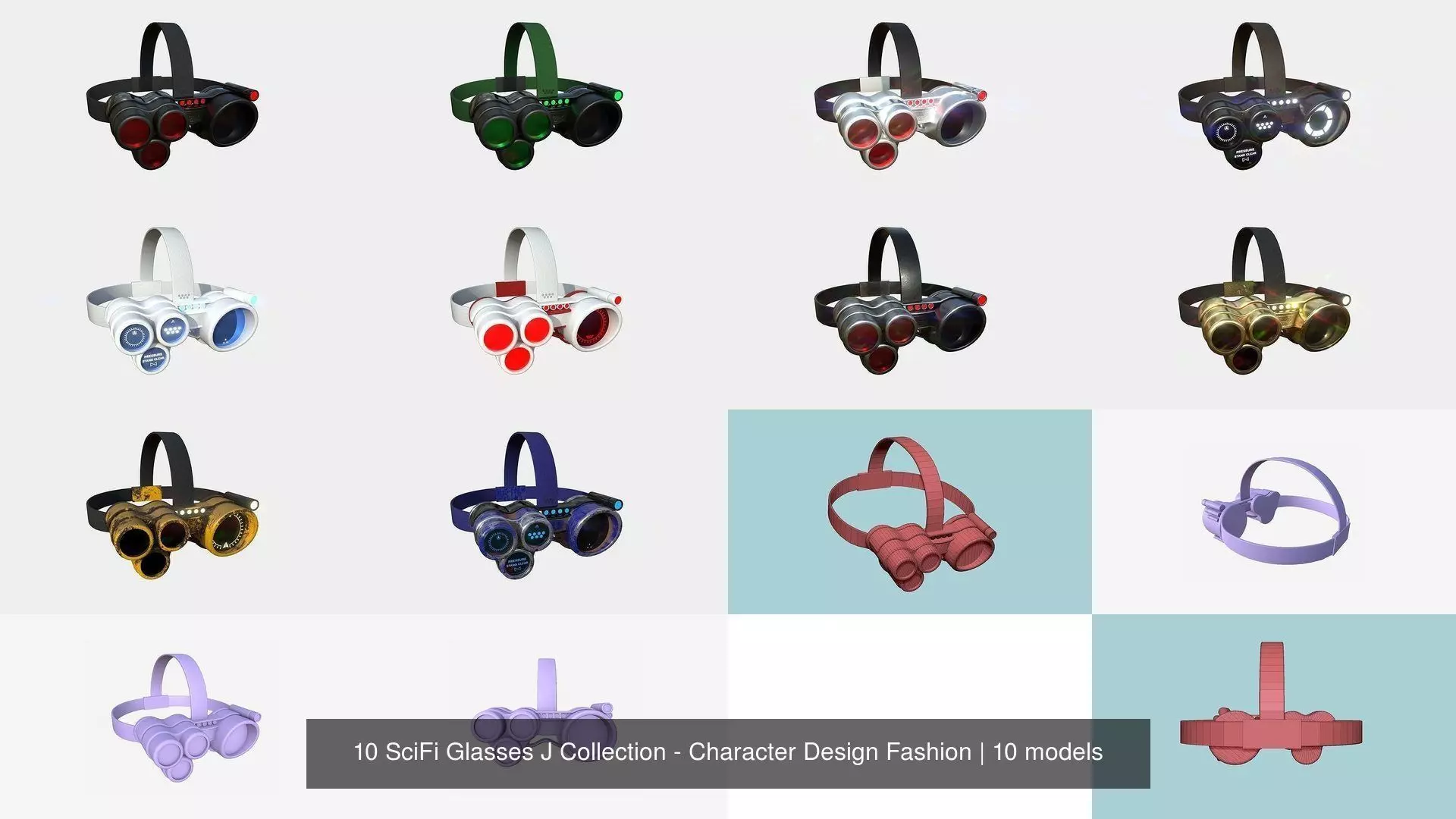 10 SciFi Glasses J Collection - Character Design Fashion _1