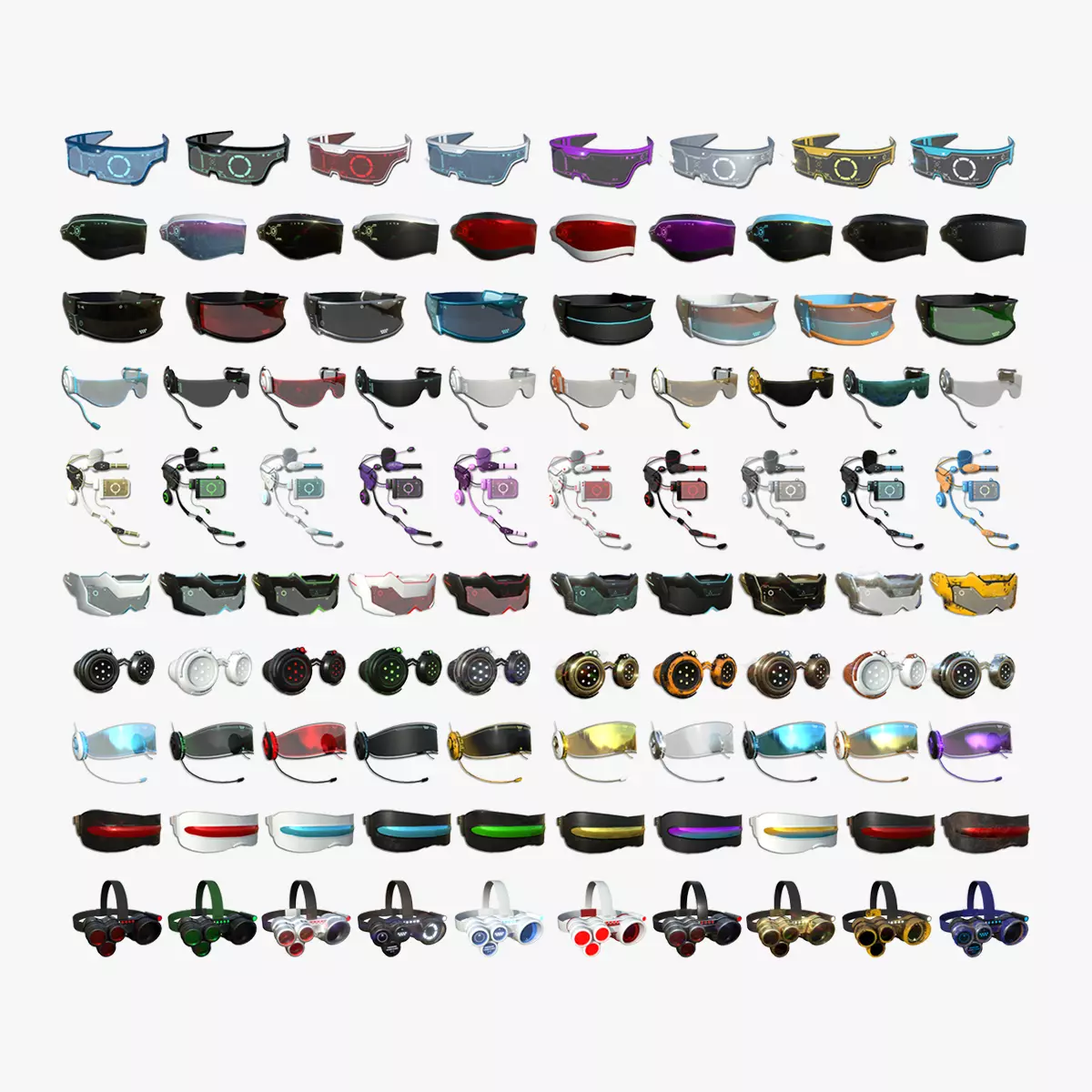 96 SciFi Glasses Super Collection - Character Design Fashion _0