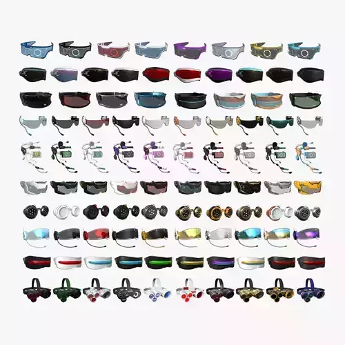 96 SciFi Glasses Super Collection - Character Design Fashion 