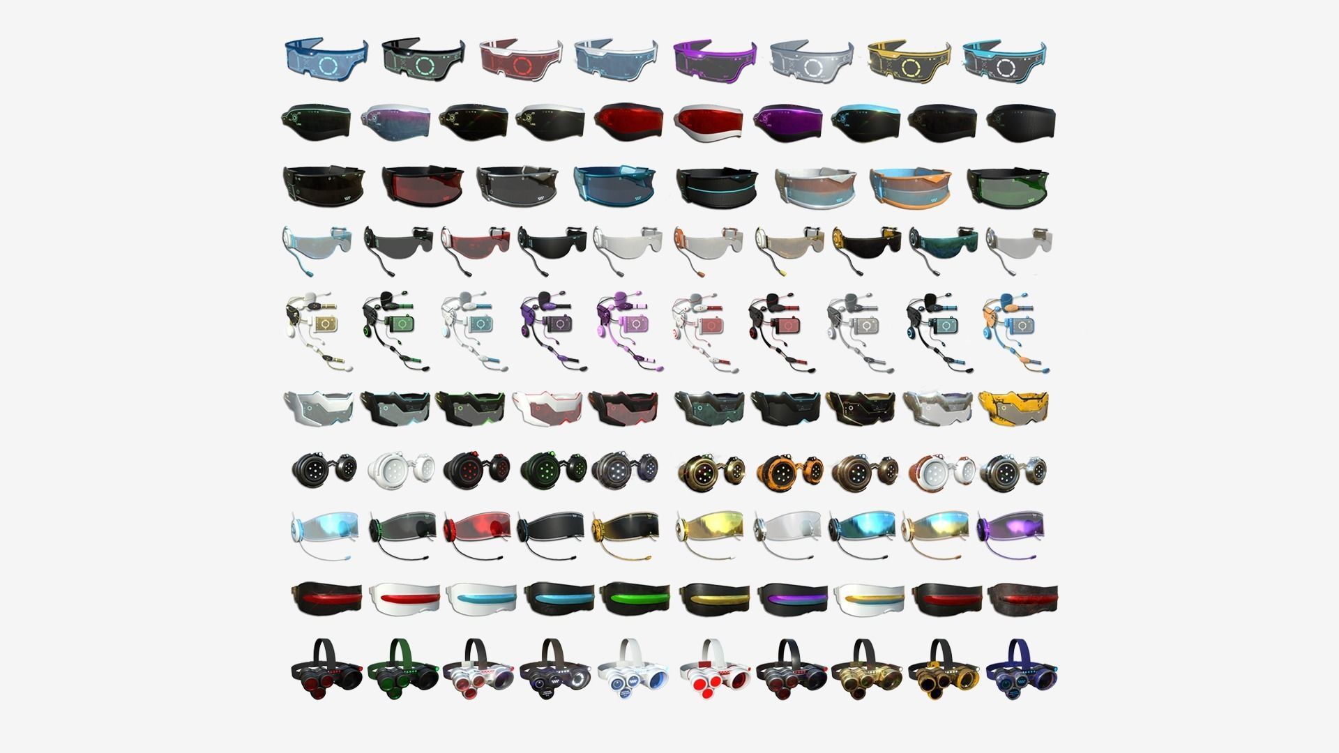 96 SciFi Glasses Super Collection - Character Design Fashion _1