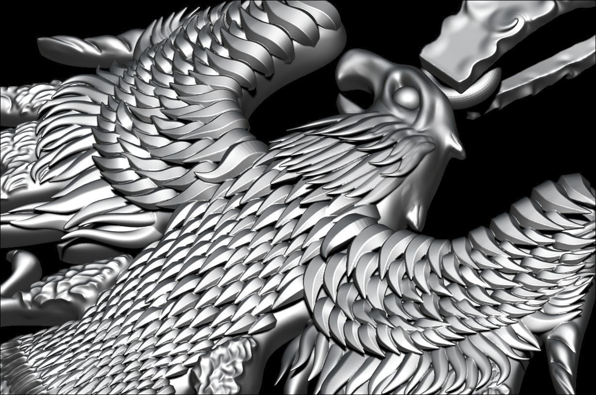 Eagle Pendant 3D print model_2