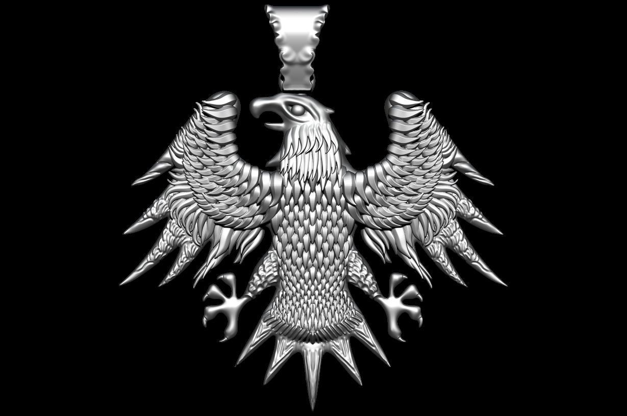 Eagle Pendant 3D print model_3