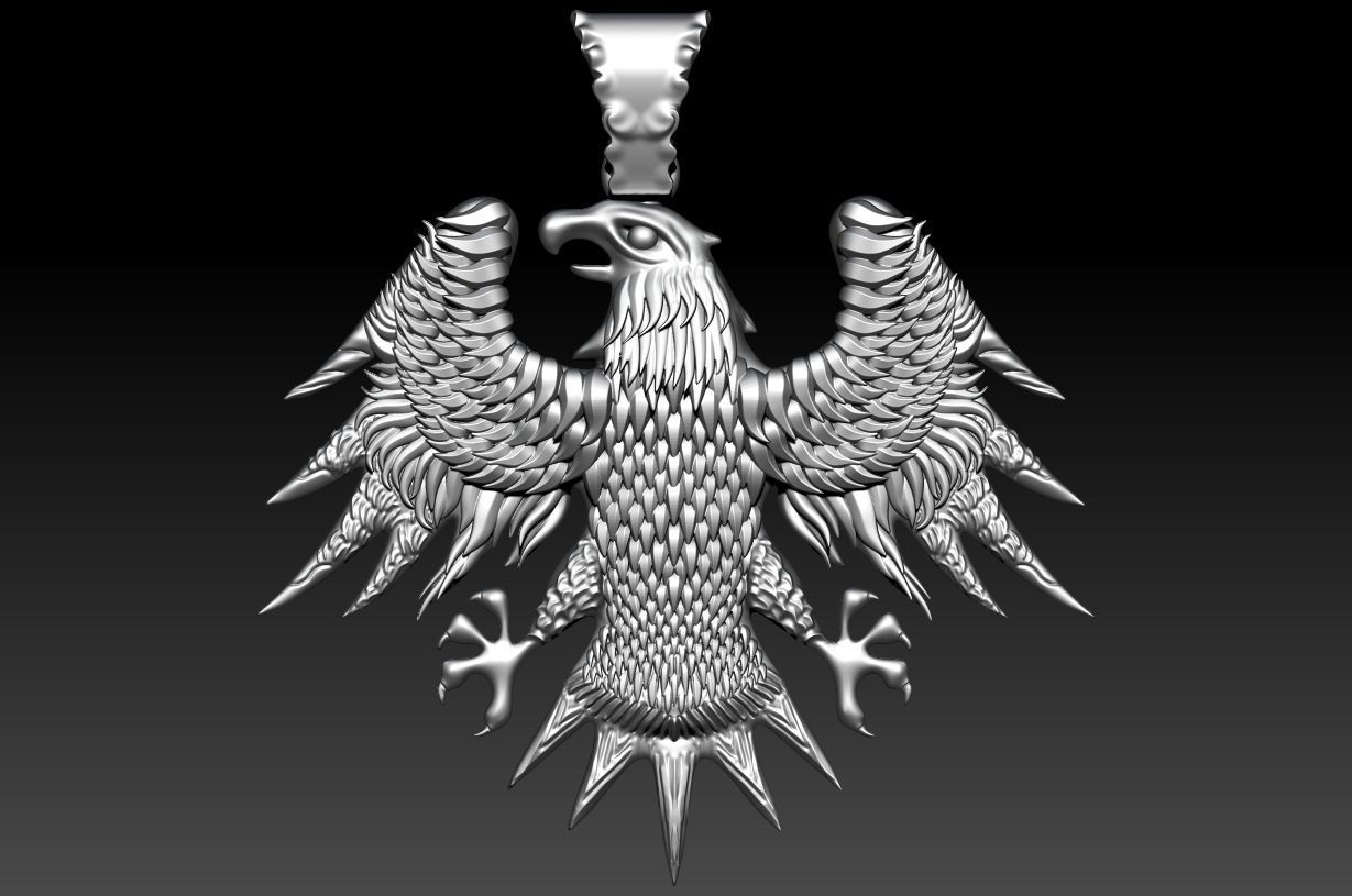 Eagle Pendant 3D print model_1