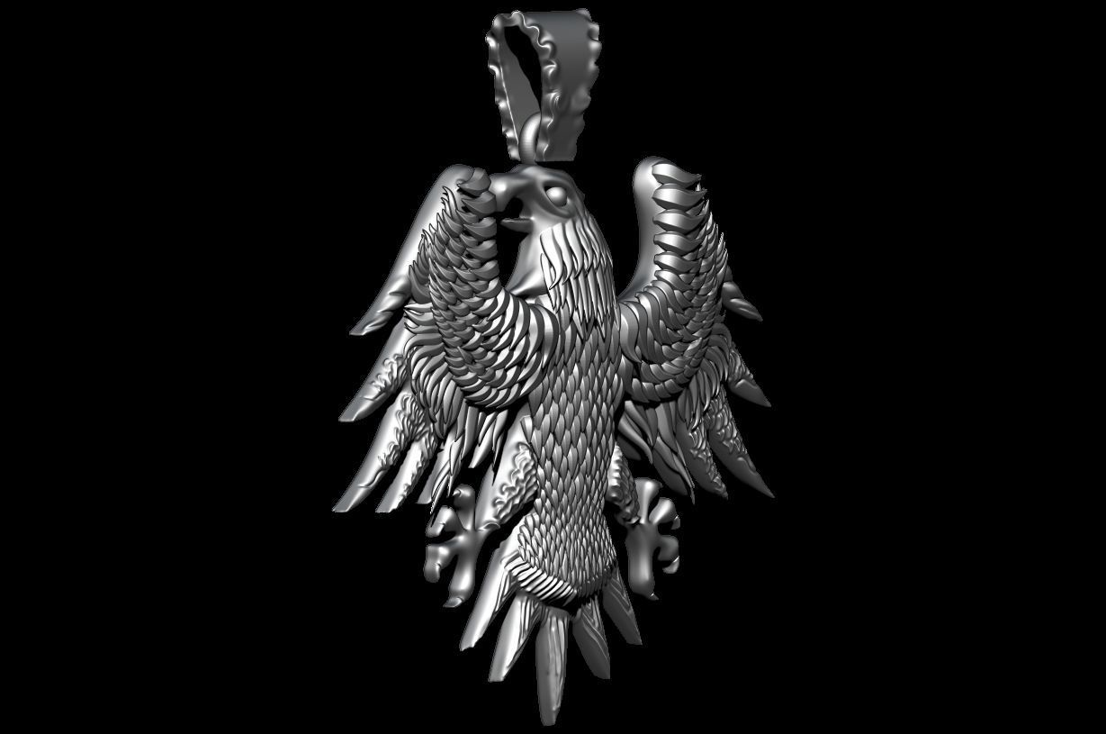 Eagle Pendant 3D print model_4