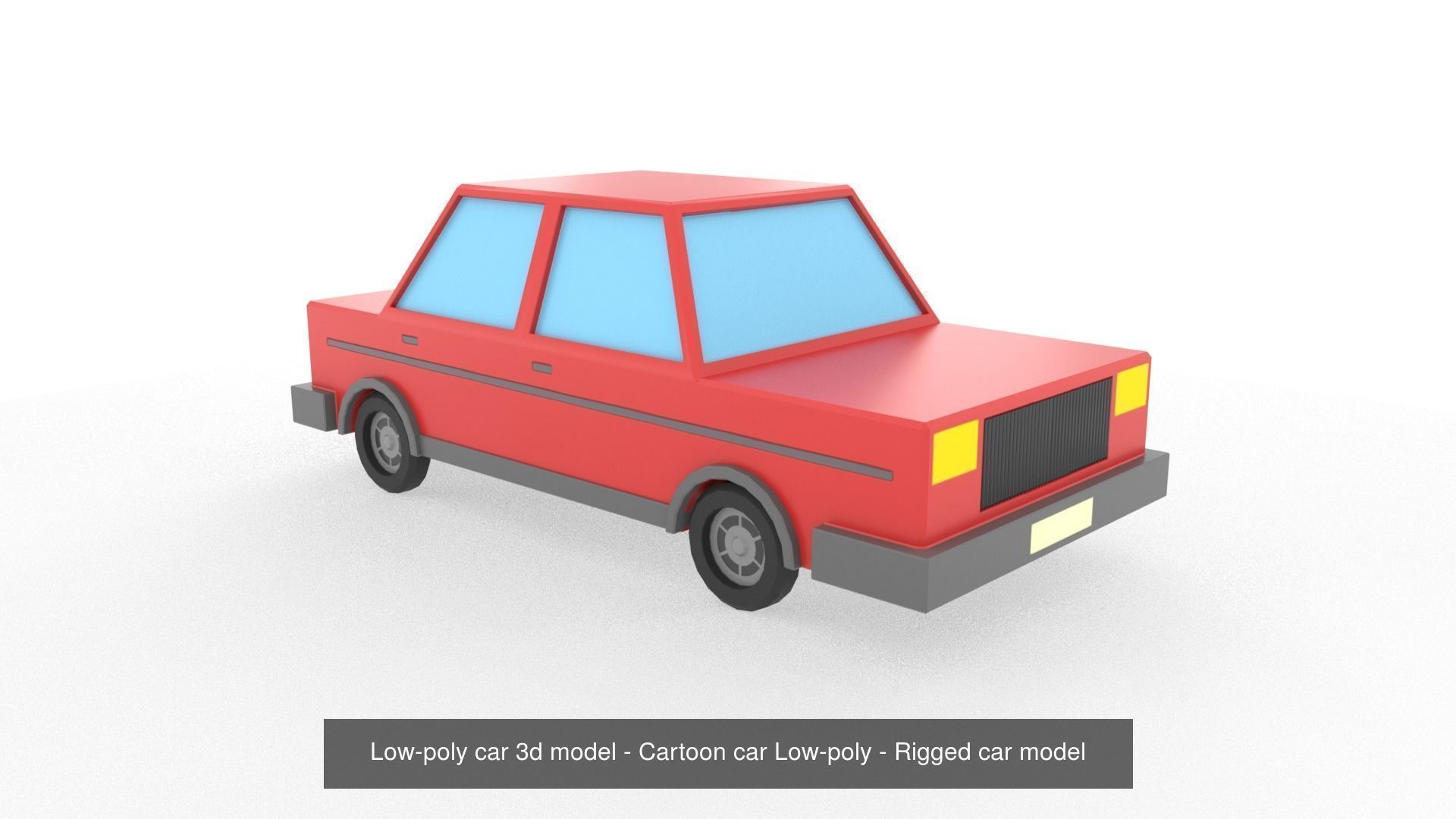 Low Poly Cartoon Vehicles Rigged 3D Model Collection_12