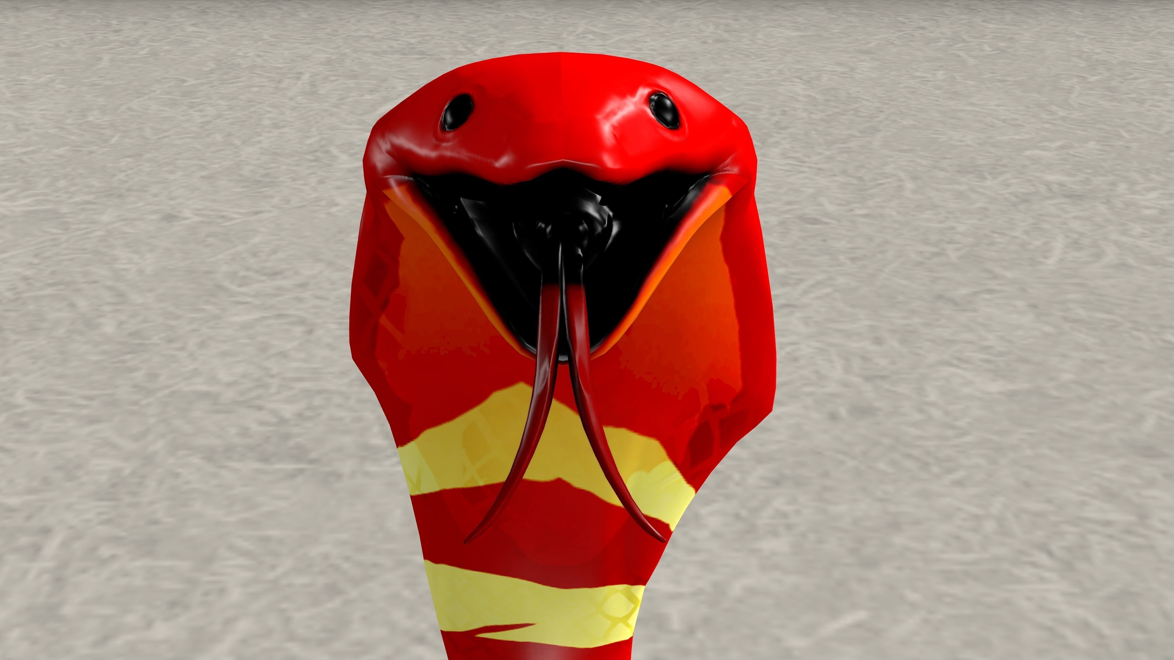 Snake with Animation Low-poly 3D model_6