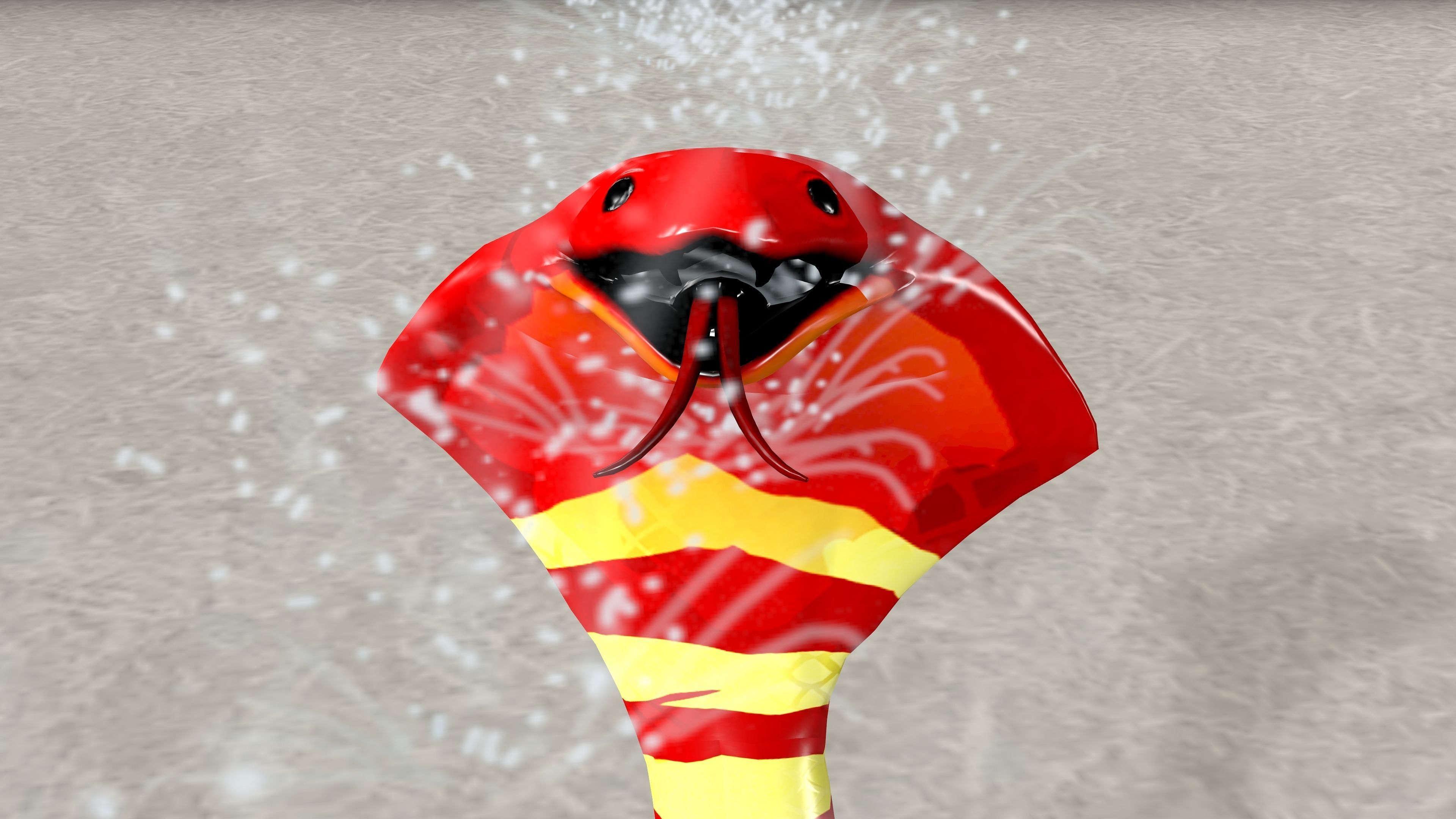 Snake with Animation Low-poly 3D model_16