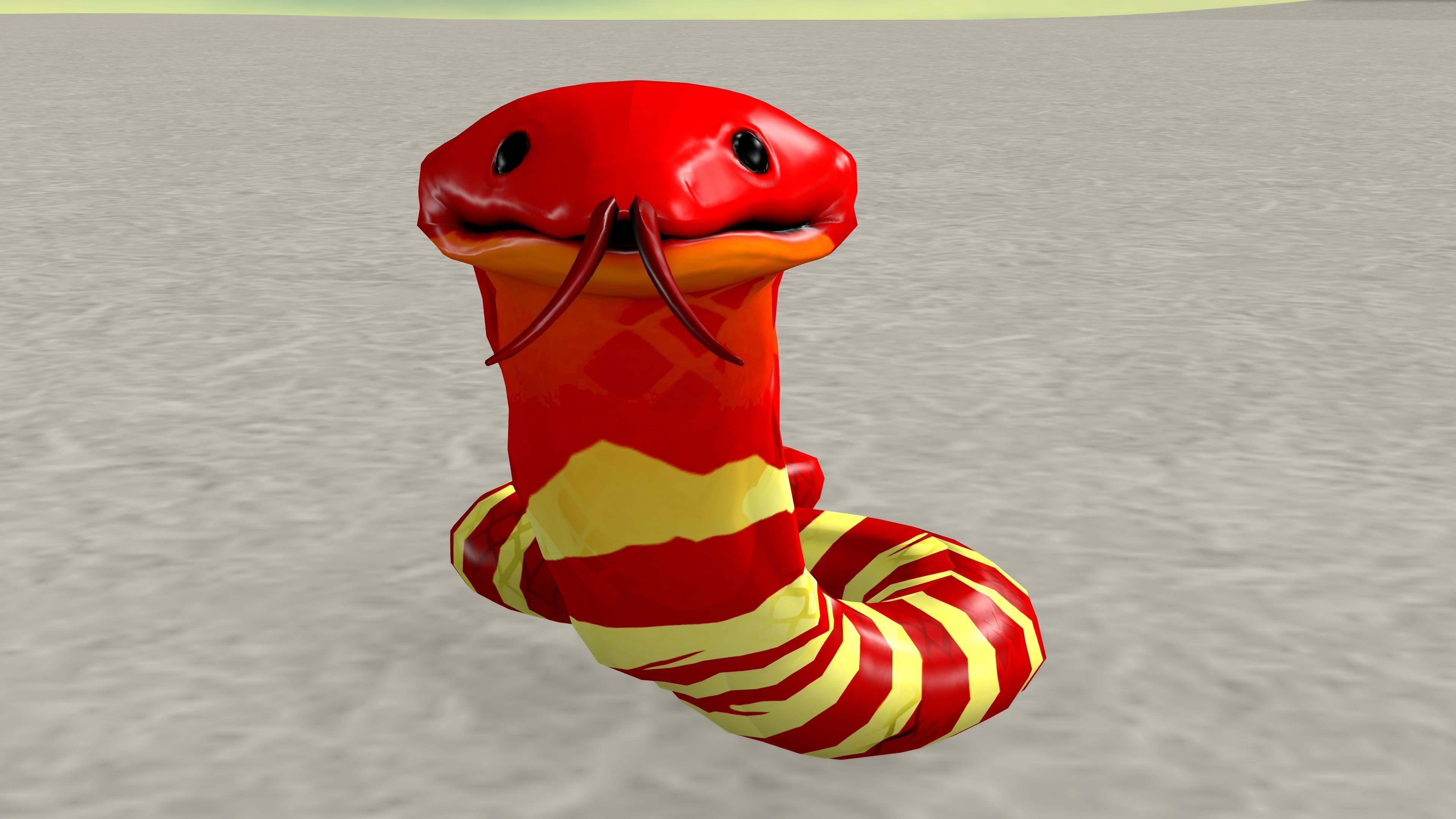 Snake with Animation Low-poly 3D model_9