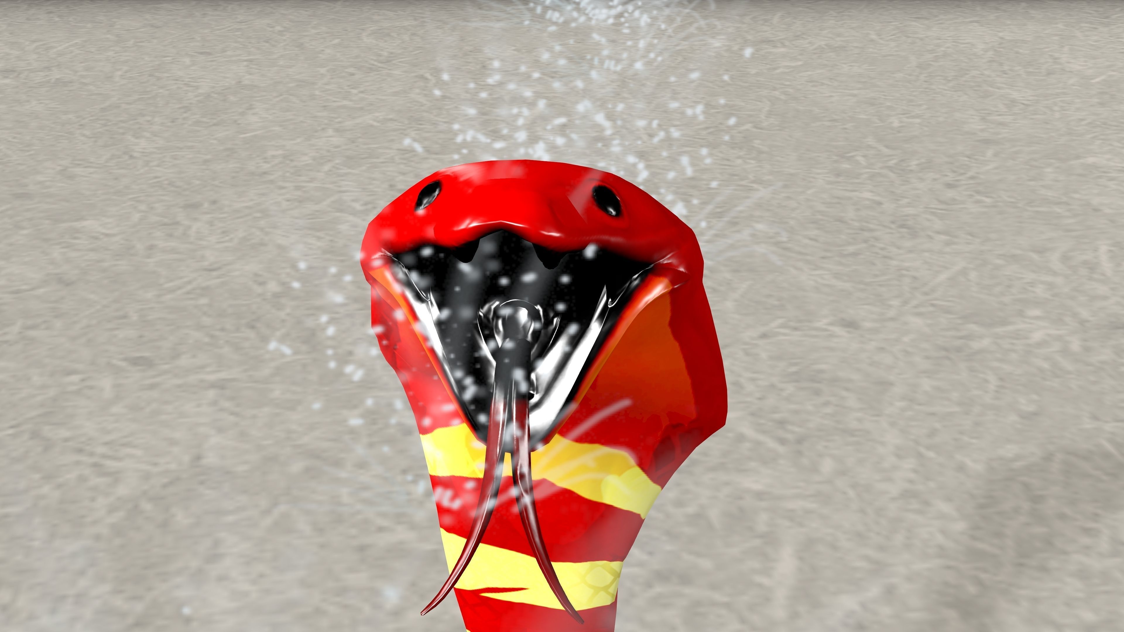 Snake with Animation Low-poly 3D model_10