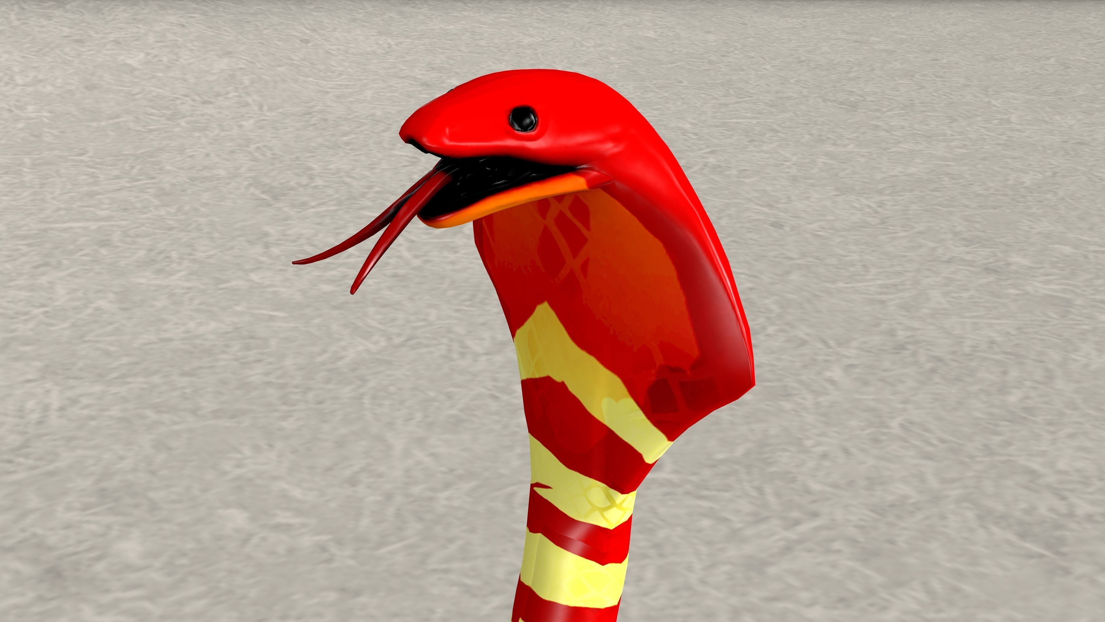 Snake with Animation Low-poly 3D model_13