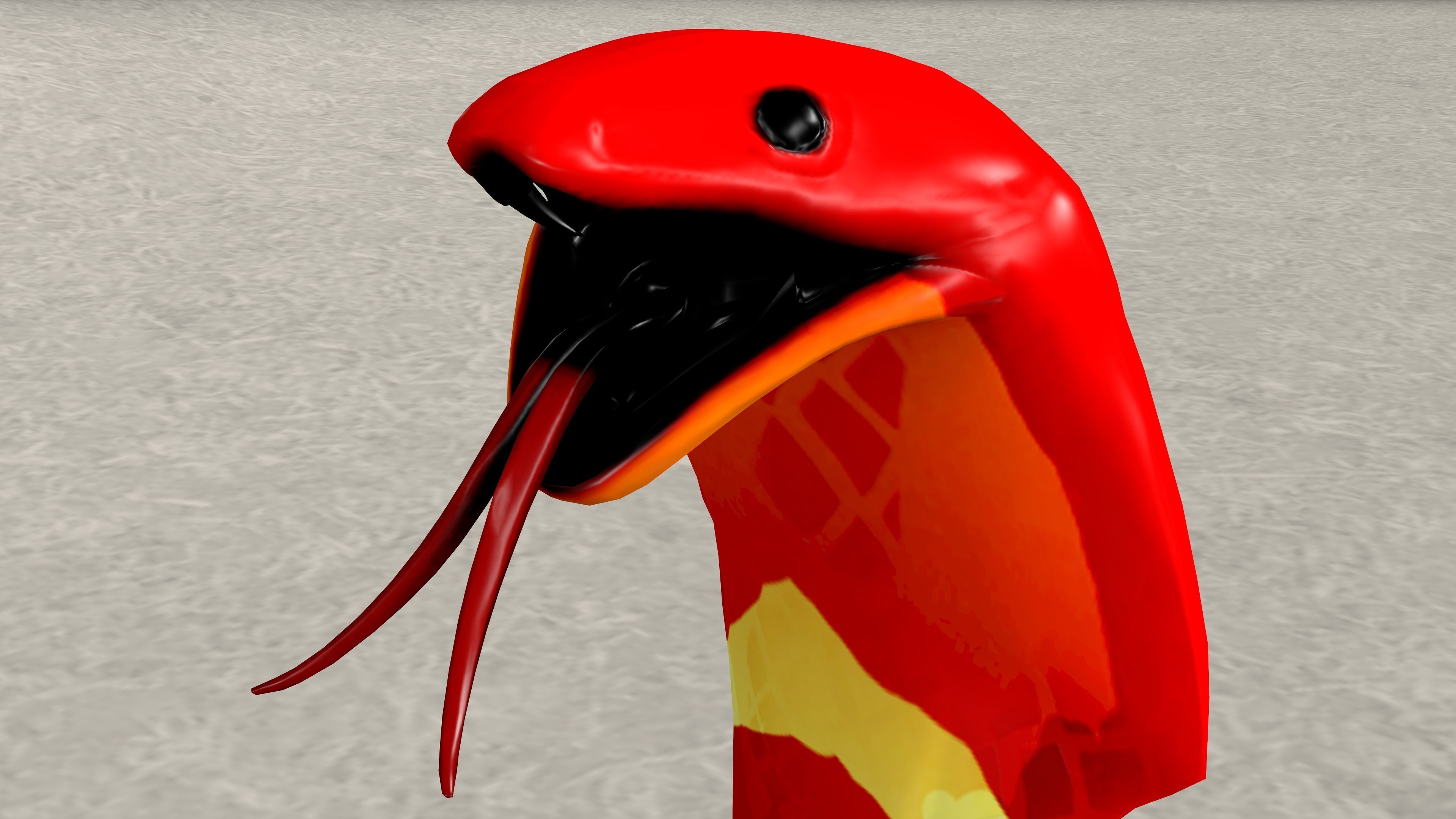 Snake with Animation Low-poly 3D model_7