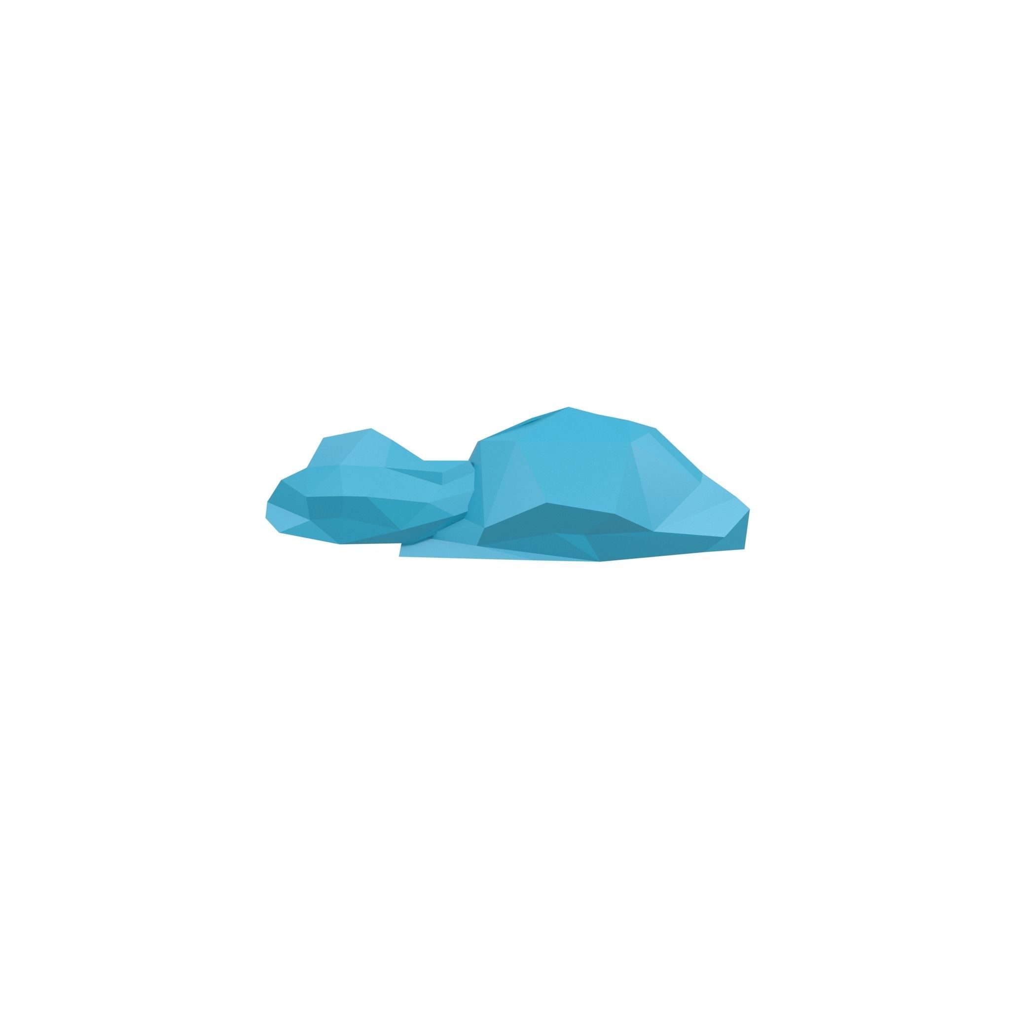 Polygonal Cloud 001 Pack V1 Low-poly 3D model_13