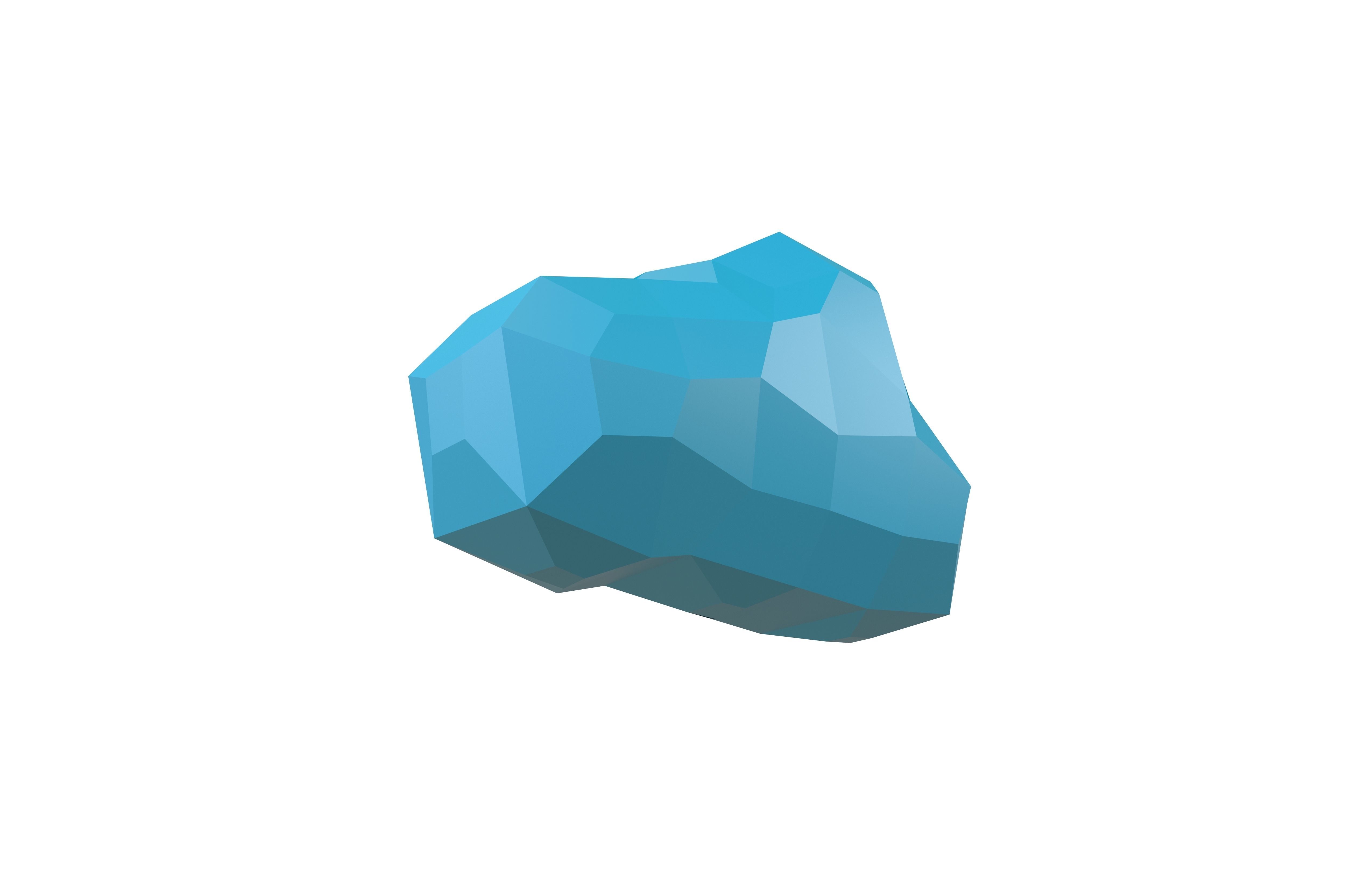 Polygonal Cloud 001 Pack V1 Low-poly 3D model_36