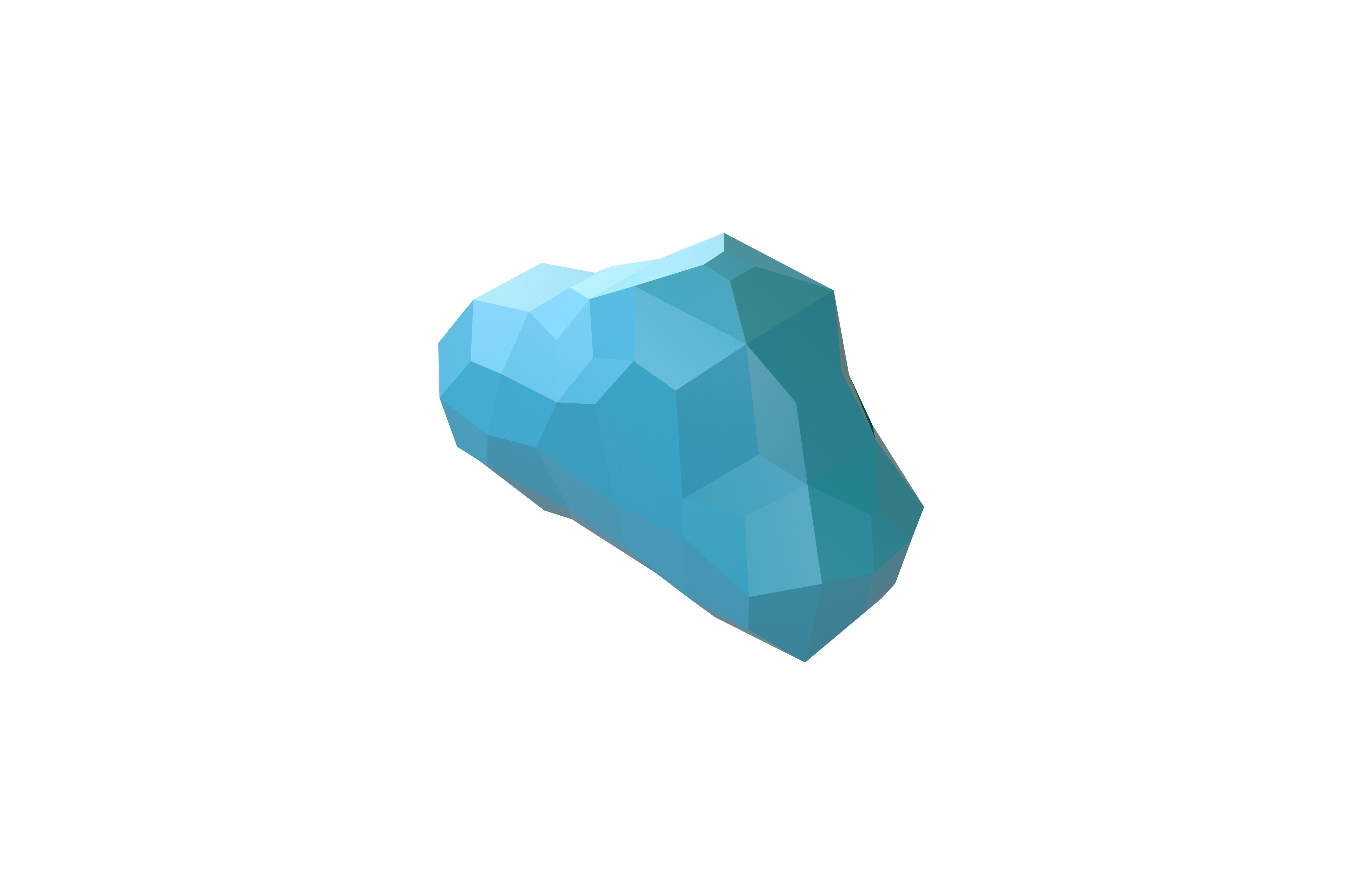Polygonal Cloud 001 Pack V1 Low-poly 3D model_35