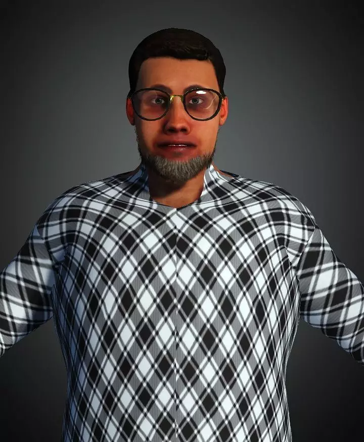 Asian Village Master rigged 3D model 3D model_0