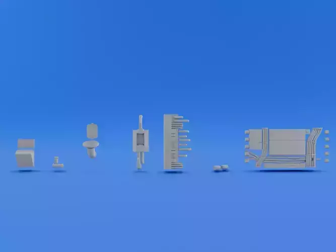 Low poly sci fi assets