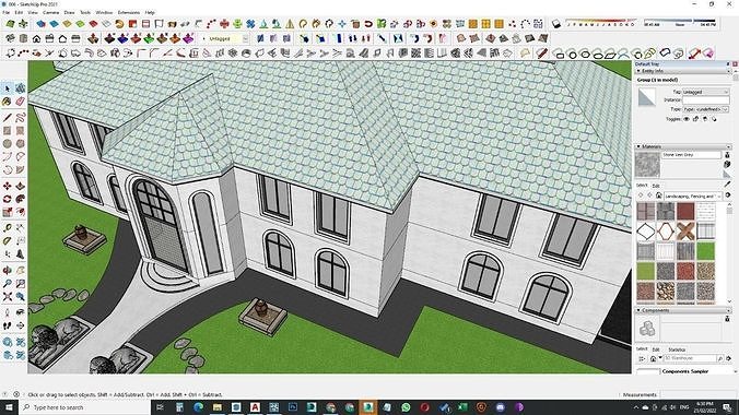 Modern Spanish Revival luxury house design 3D model 6