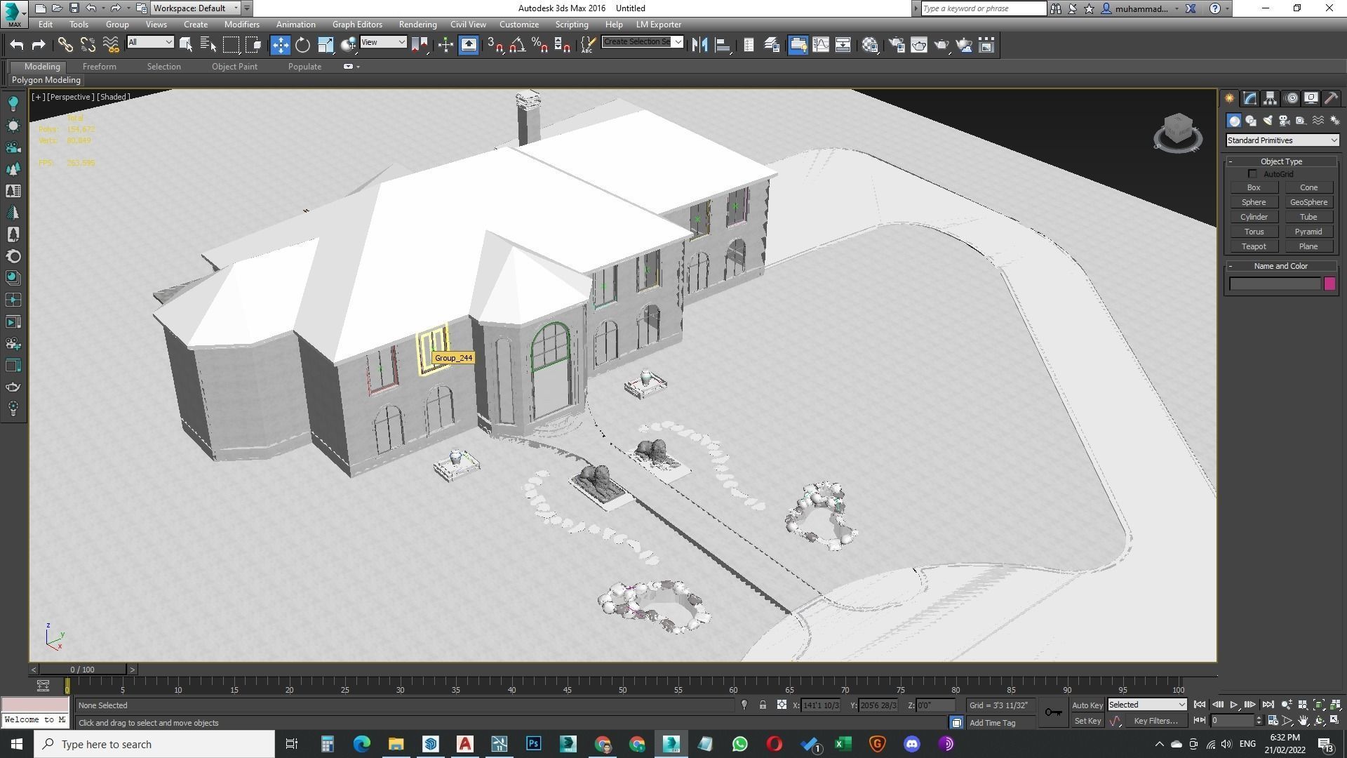 Modern Spanish Revival luxury house design 3D model_16