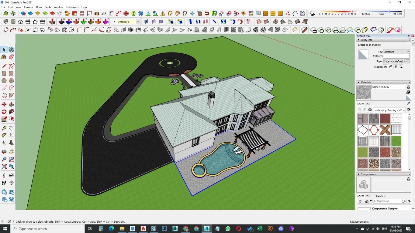 Modern Spanish Revival luxury house design 3D model_25