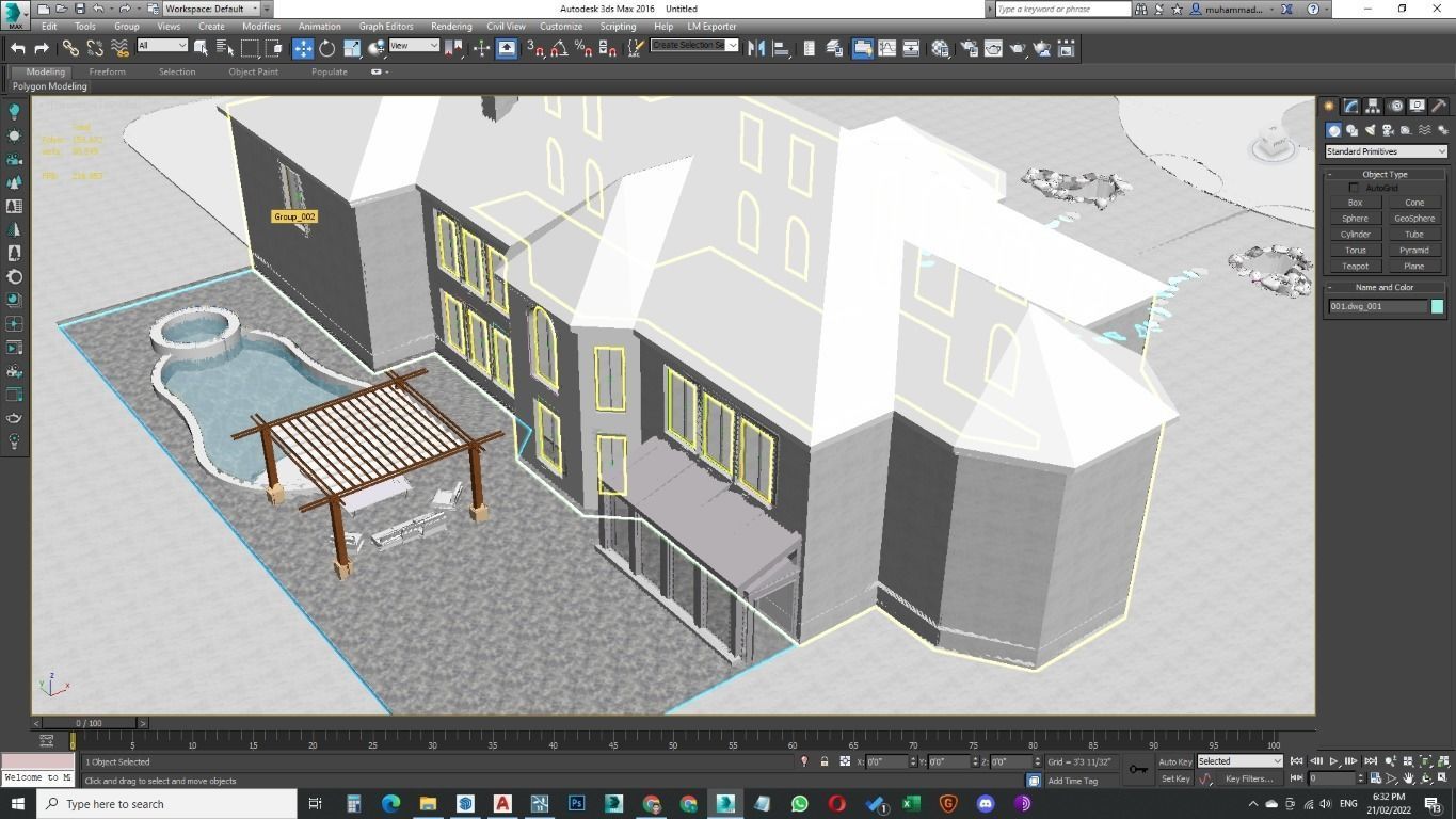Modern Spanish Revival luxury house design 3D model_18