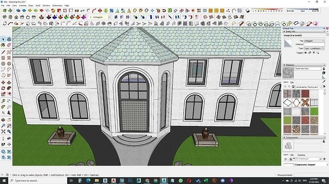 Modern Spanish Revival luxury house design 3D model 5