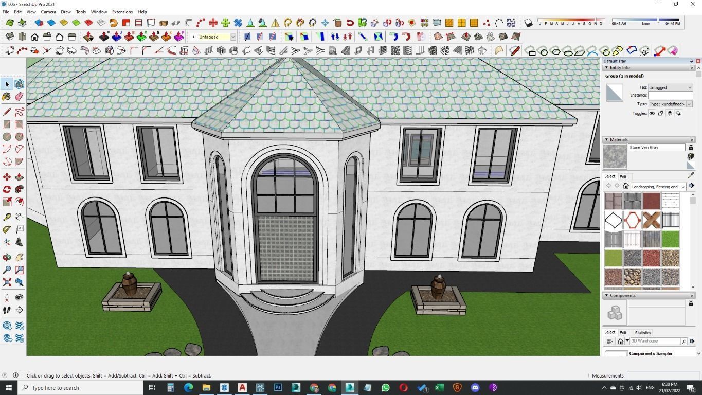 Modern Spanish Revival luxury house design 3D model_4